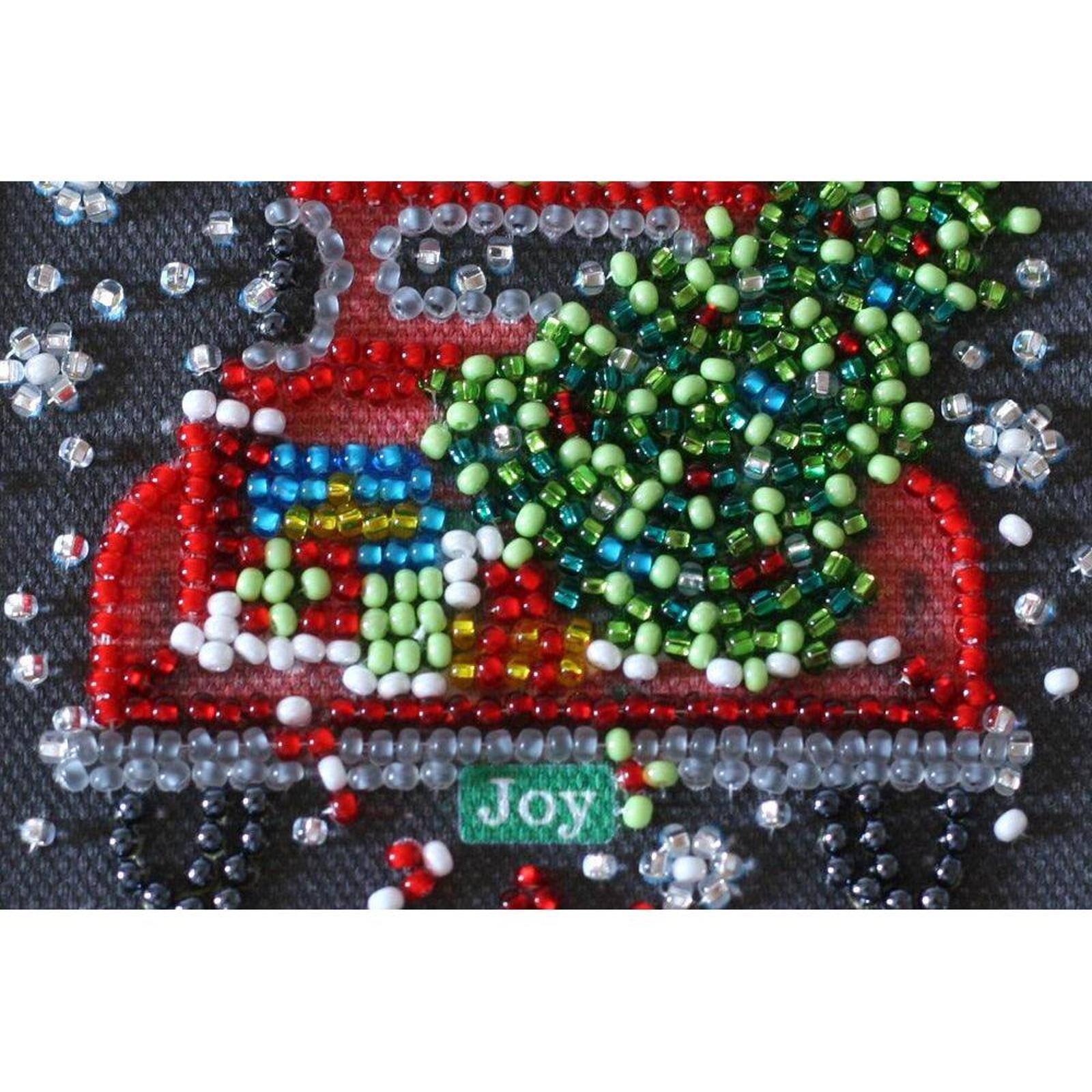 Abris Art Snow Holiday Postcard Cross Stitch Kit