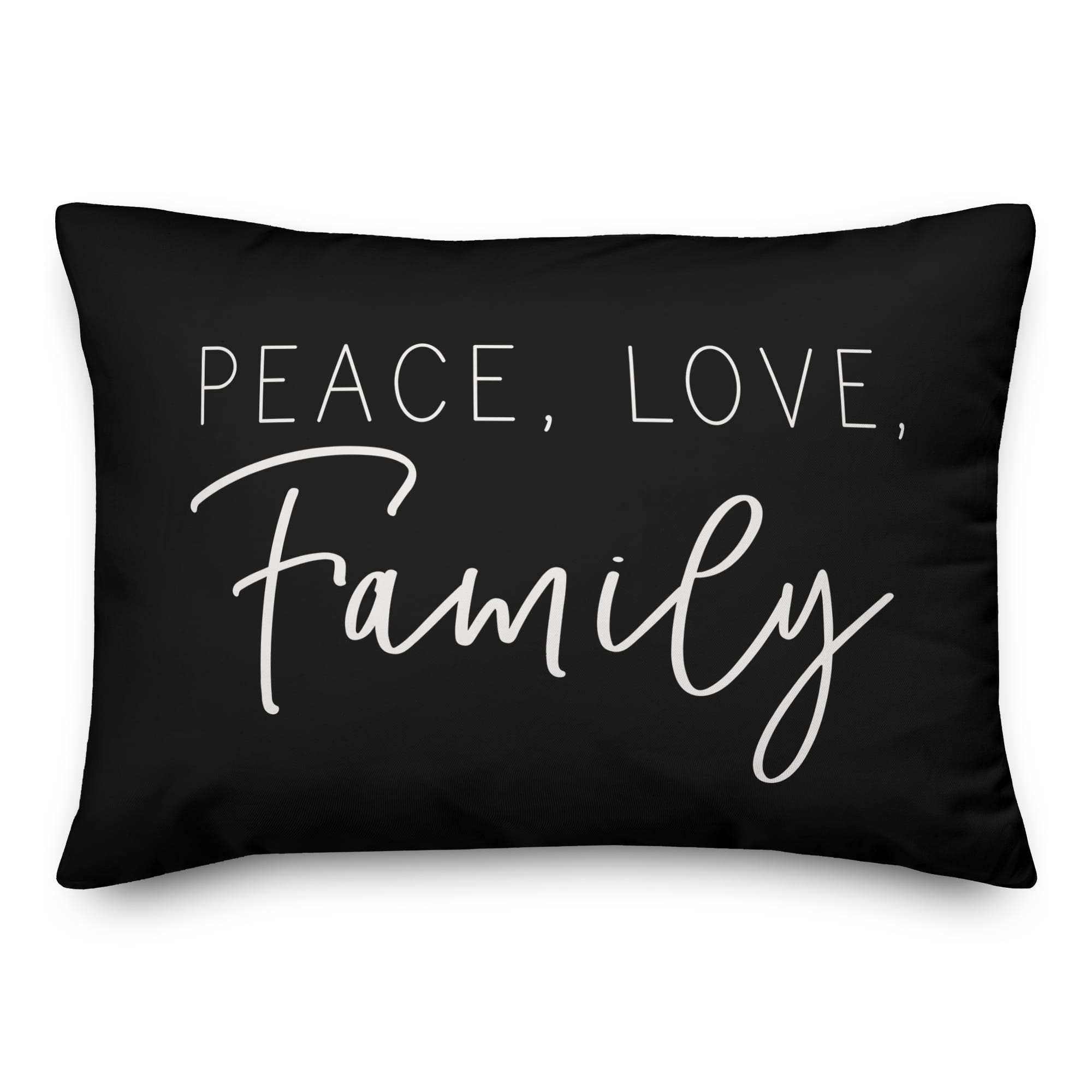 20" x 14" Peace Love Family Versatile Throw Pillow