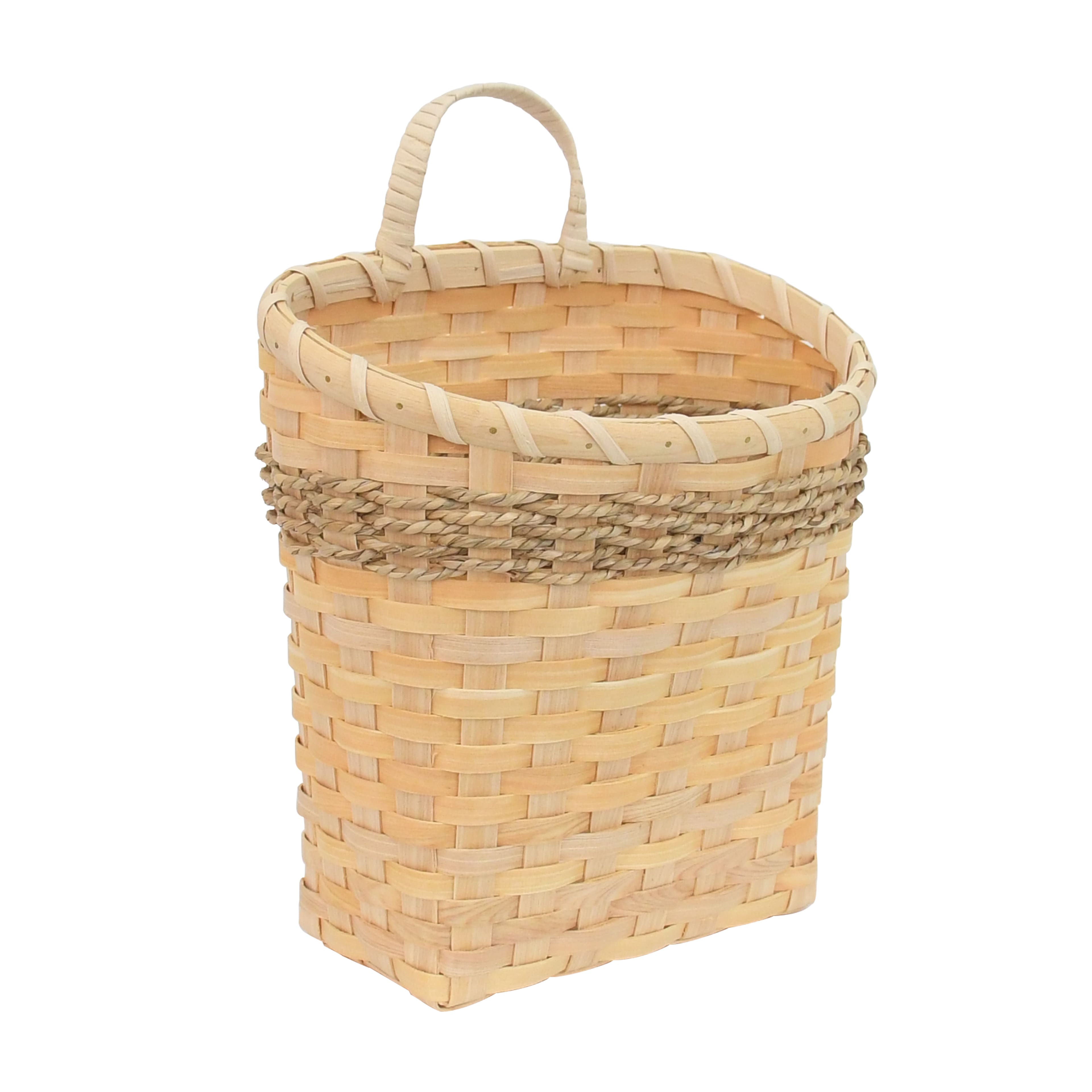 Woven Hanging Wall Basket with Twisted Seagrass Accent by Ashland®