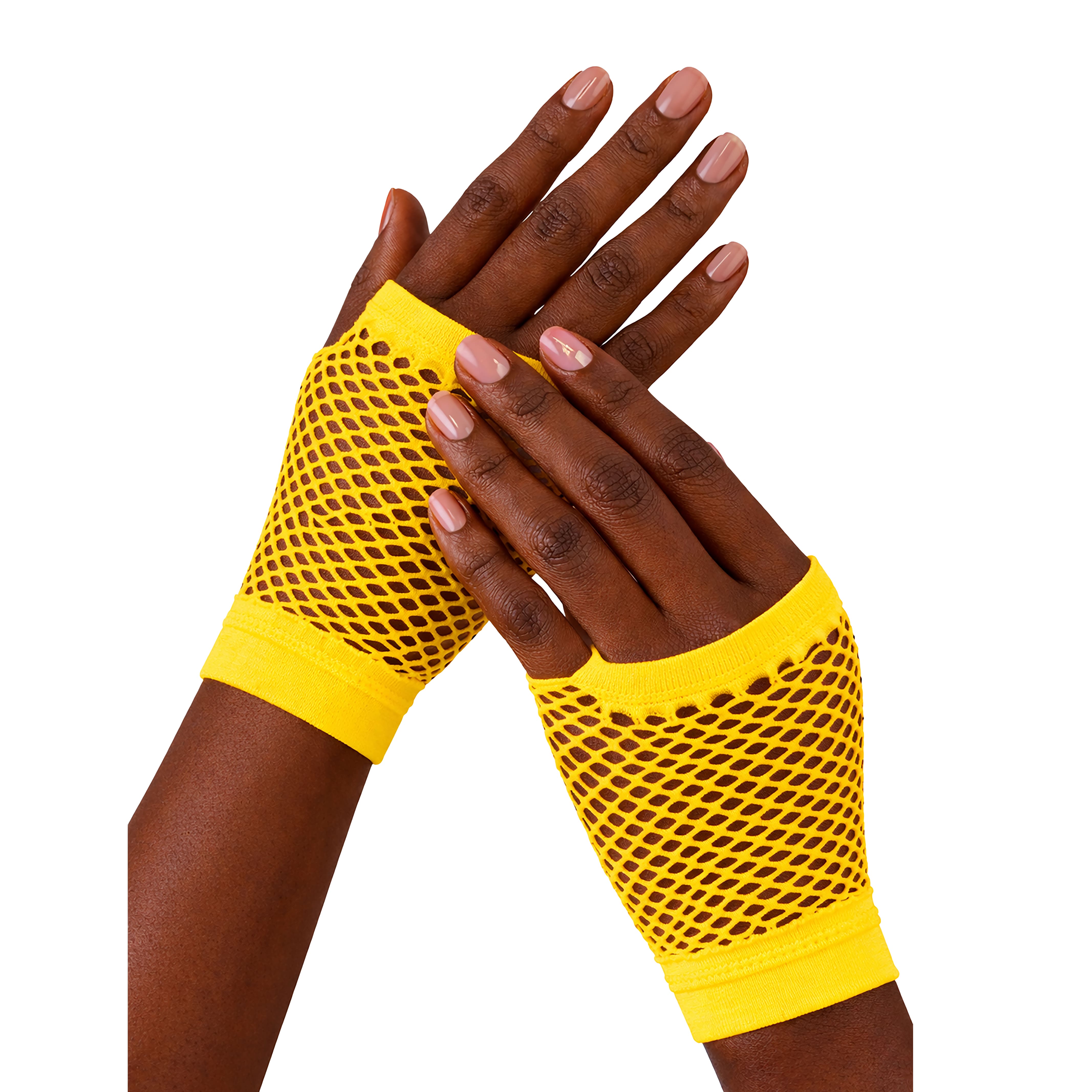 Adult Fingerless Costume Fishnet Gloves