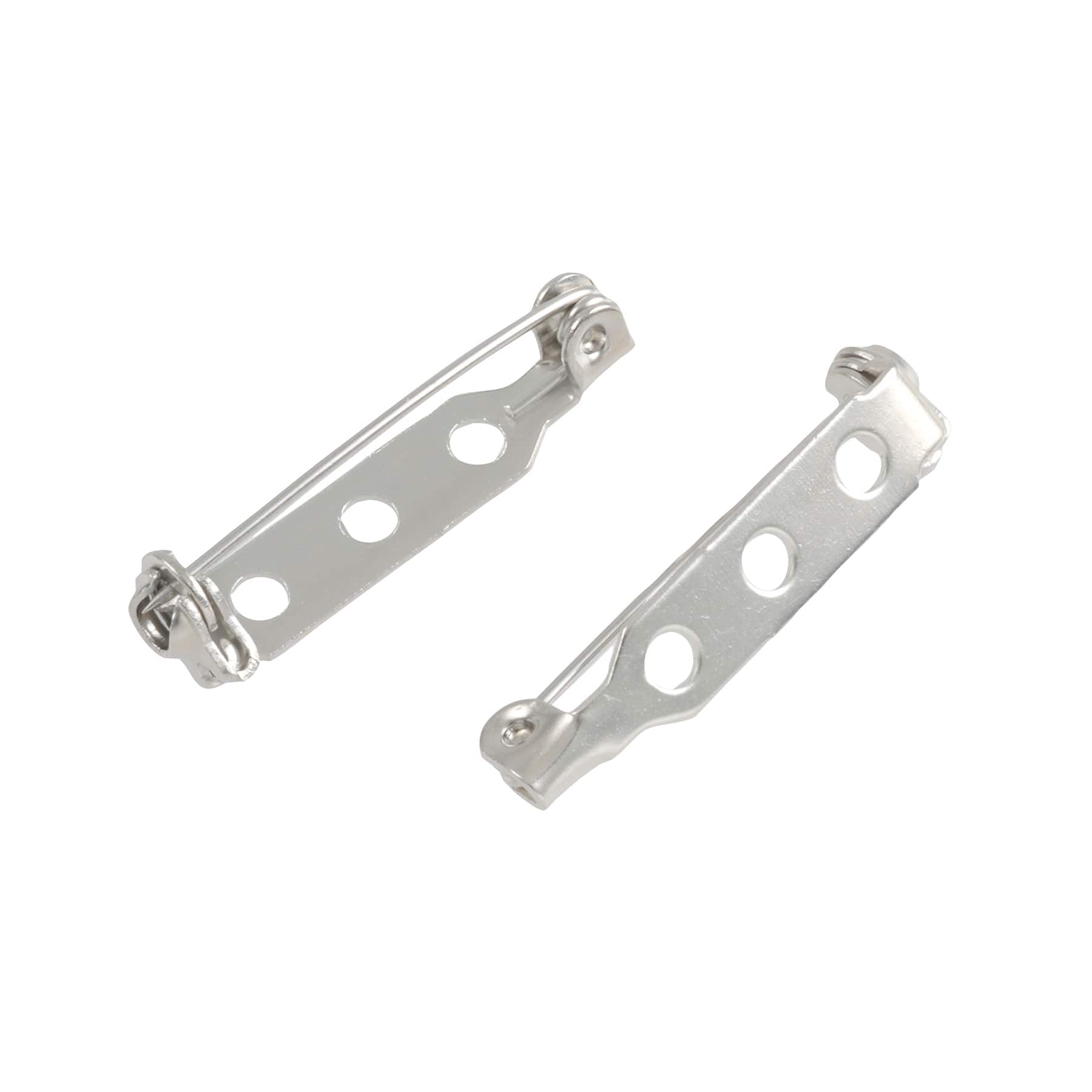 12 Packs: 60 ct. (720 total) 1" Rhodium Bar Pin by Bead Landing™