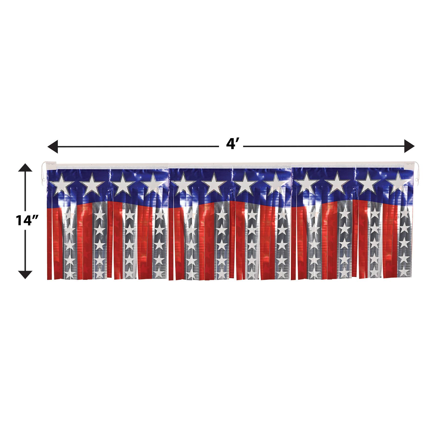 Beistle 4ft. Metallic Stars & Stripes Fringe Banners, 2ct.