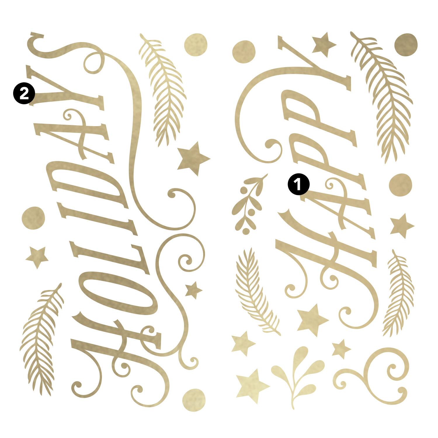 RoomMates Happy Holidays Peel & Stick Wall Decals with Metallic Ink