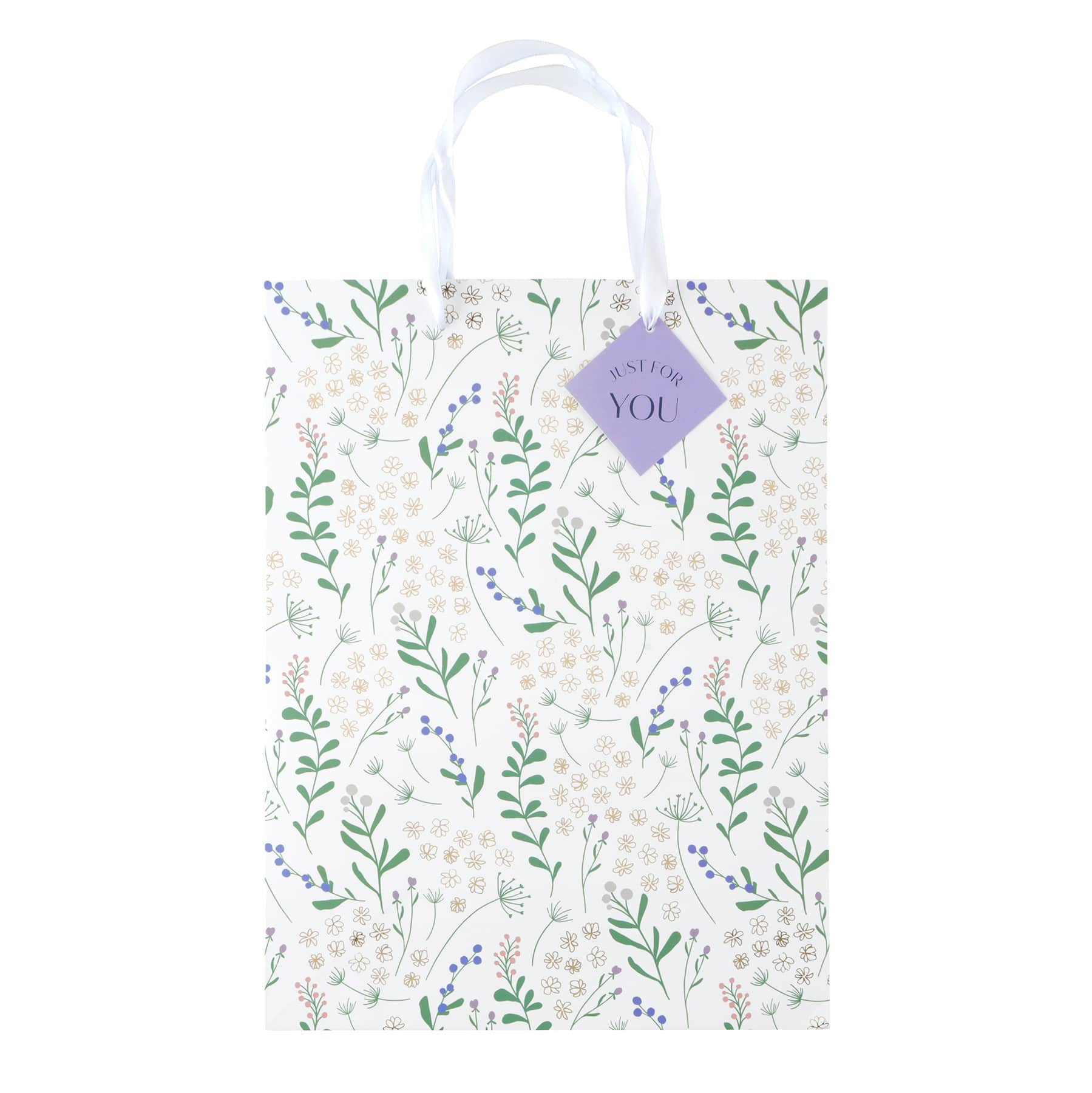 Large Green & Blue Floral Gift Bag by Celebrate It™