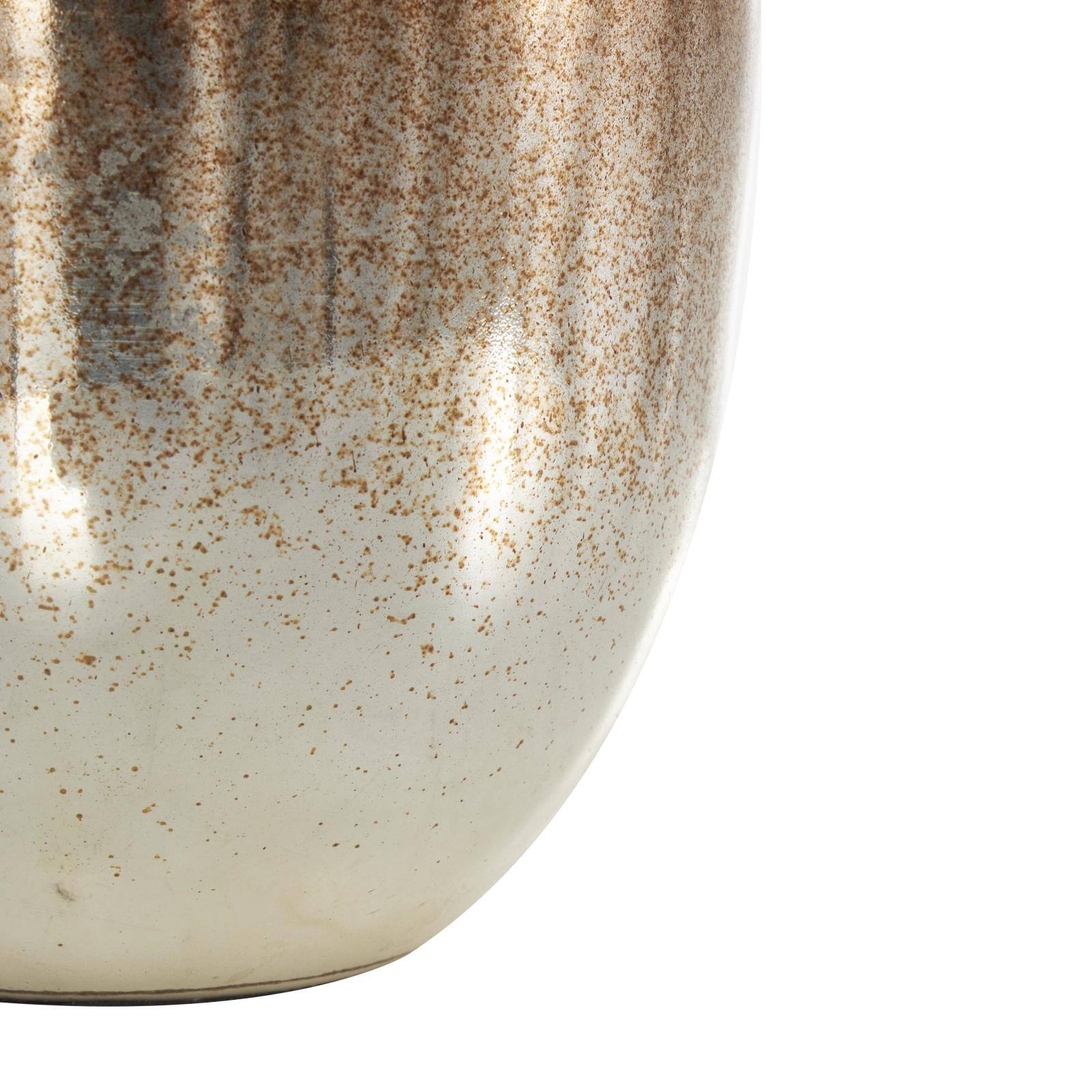 13" Gold, Beige & Copper Glass Speckled Ombre Decorative Jar