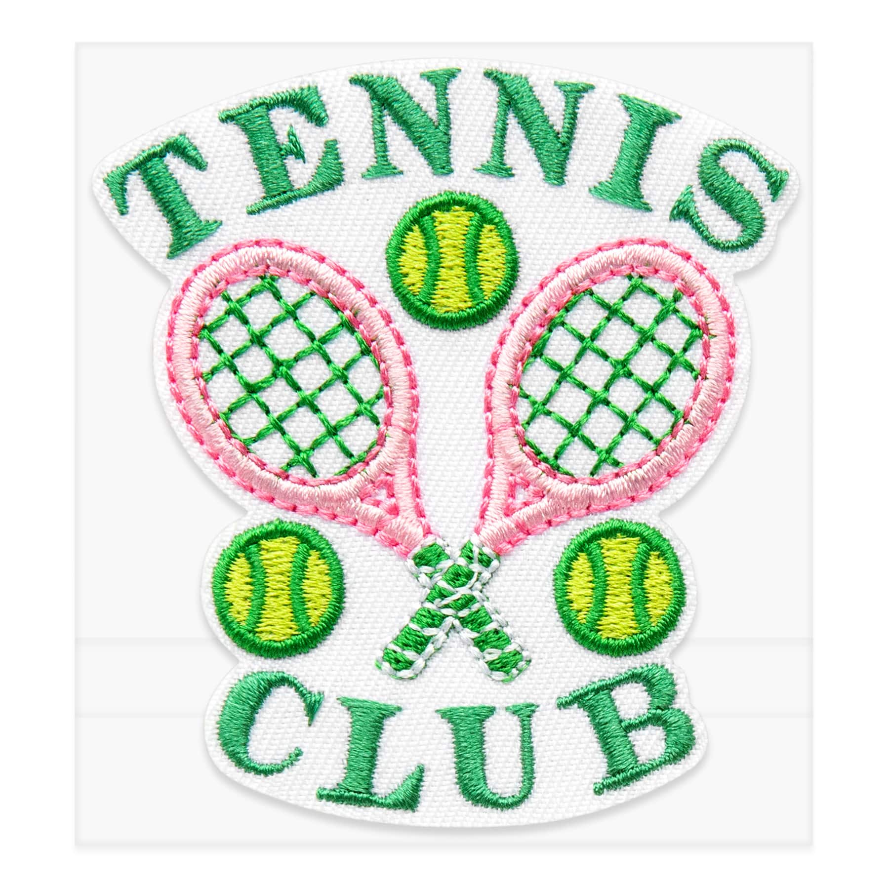 Tennis Club Embroidered Iron-On & Adhesive Patch by Make Market®