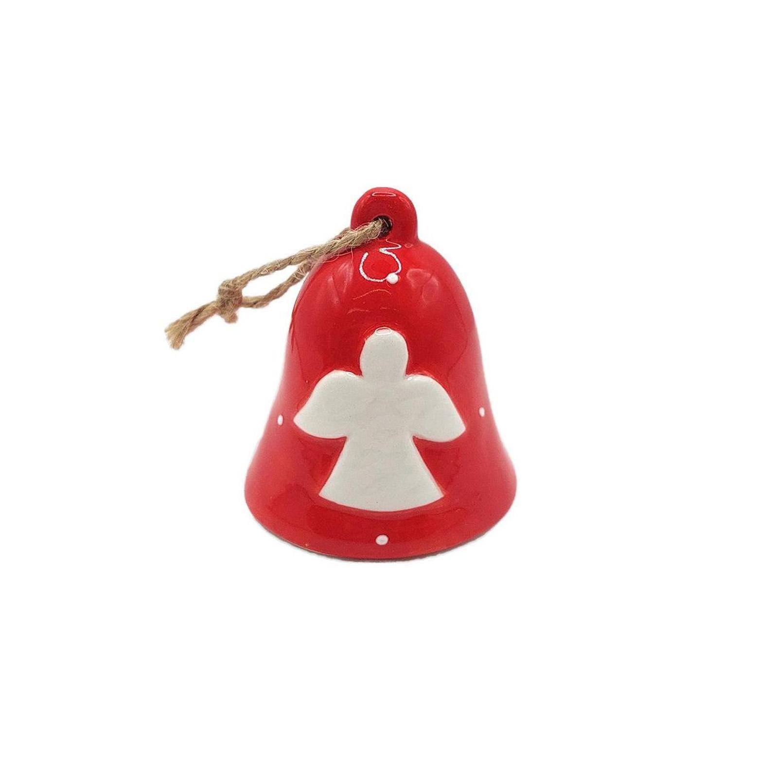 Wizardi Christmas Ceramic Ornament Angel Bell