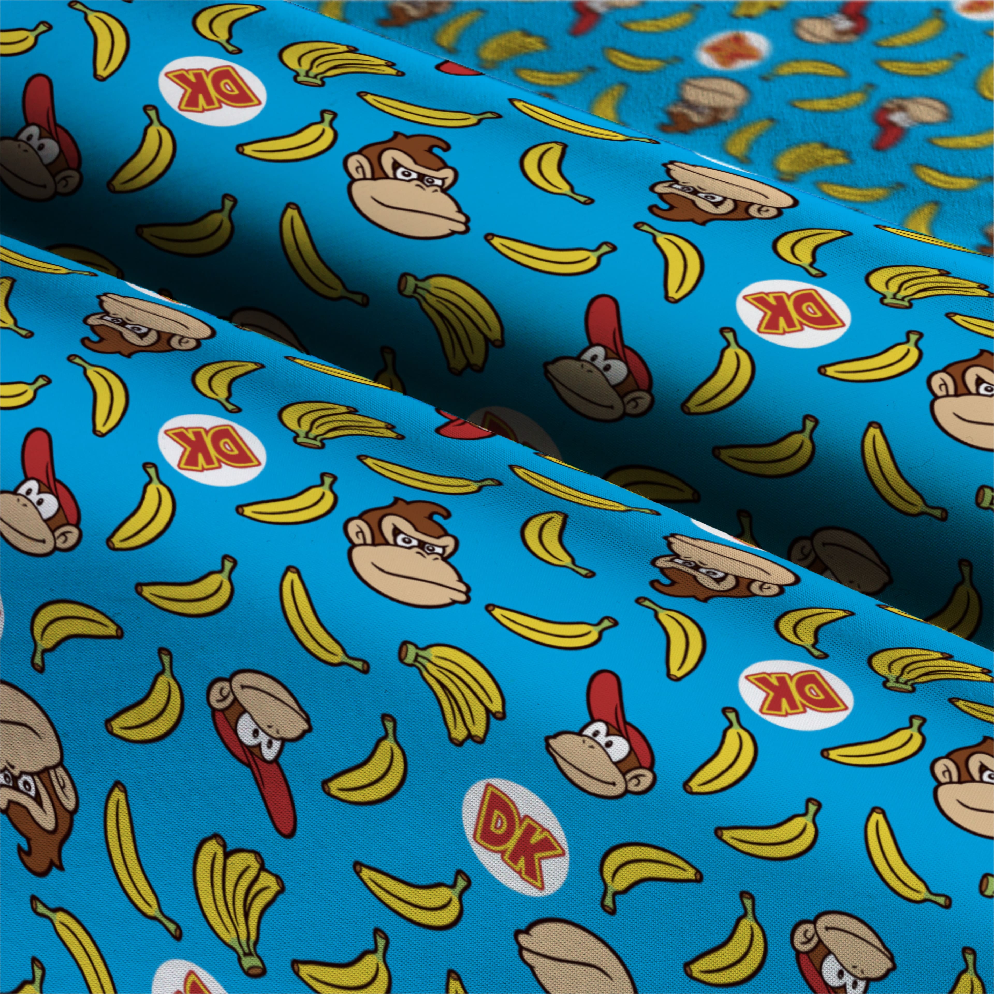 Nintendo® Donkey Kong™ Banana Blue Cotton Fabric