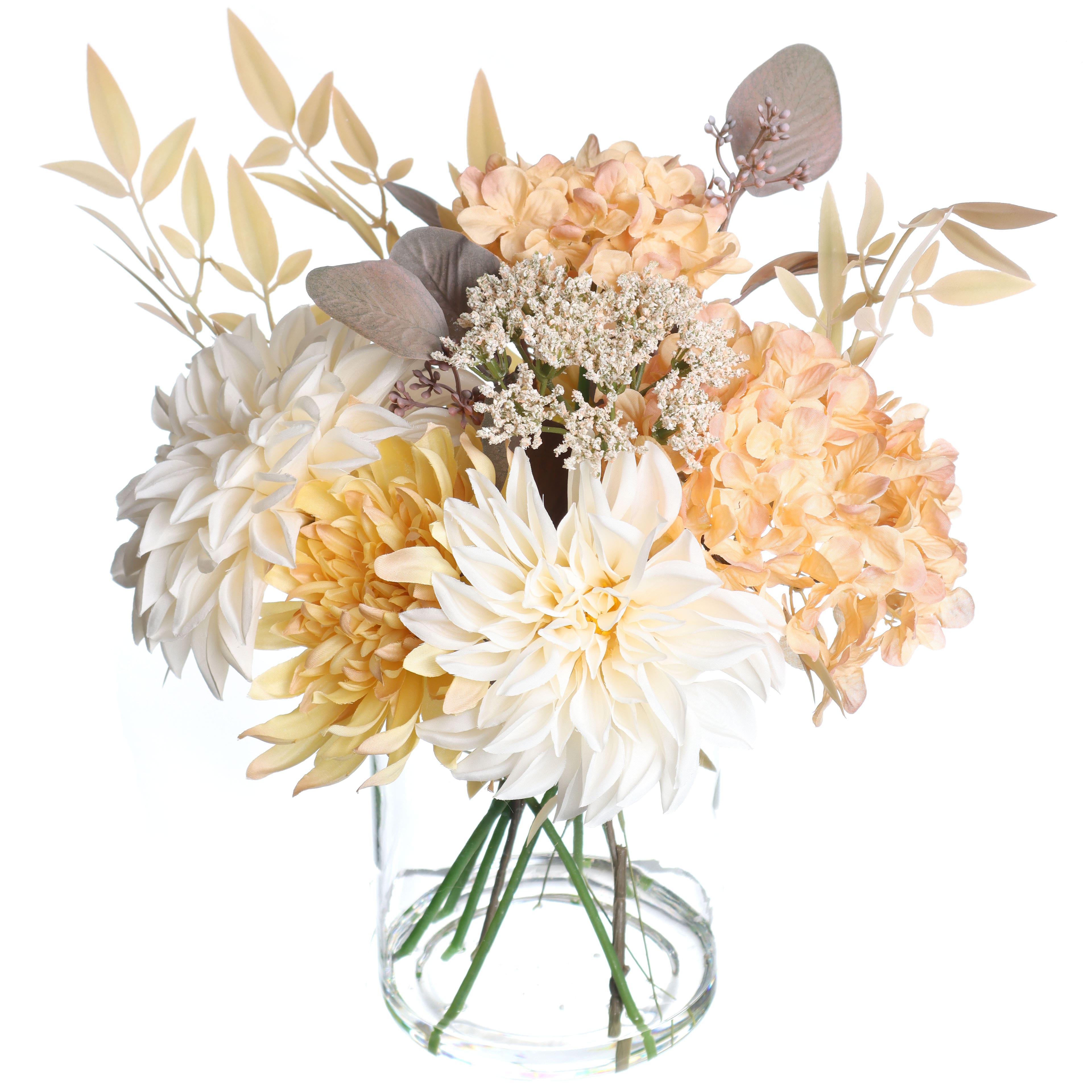 12" White & Cream Dahlia Mix Premade by Ashland®