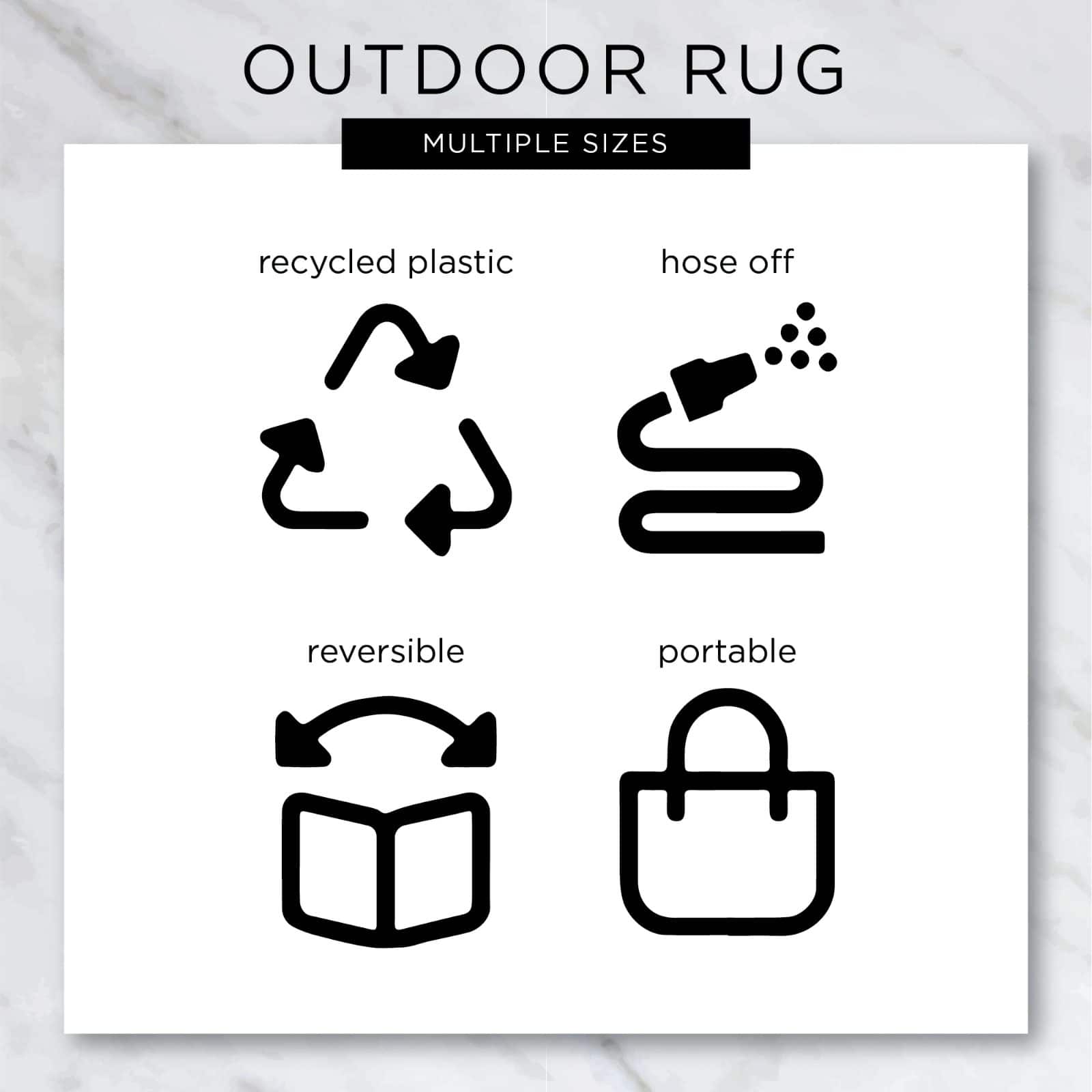 DII® Dark Brown Infinity Circle Outdoor Rug, 4ft. x 6ft.