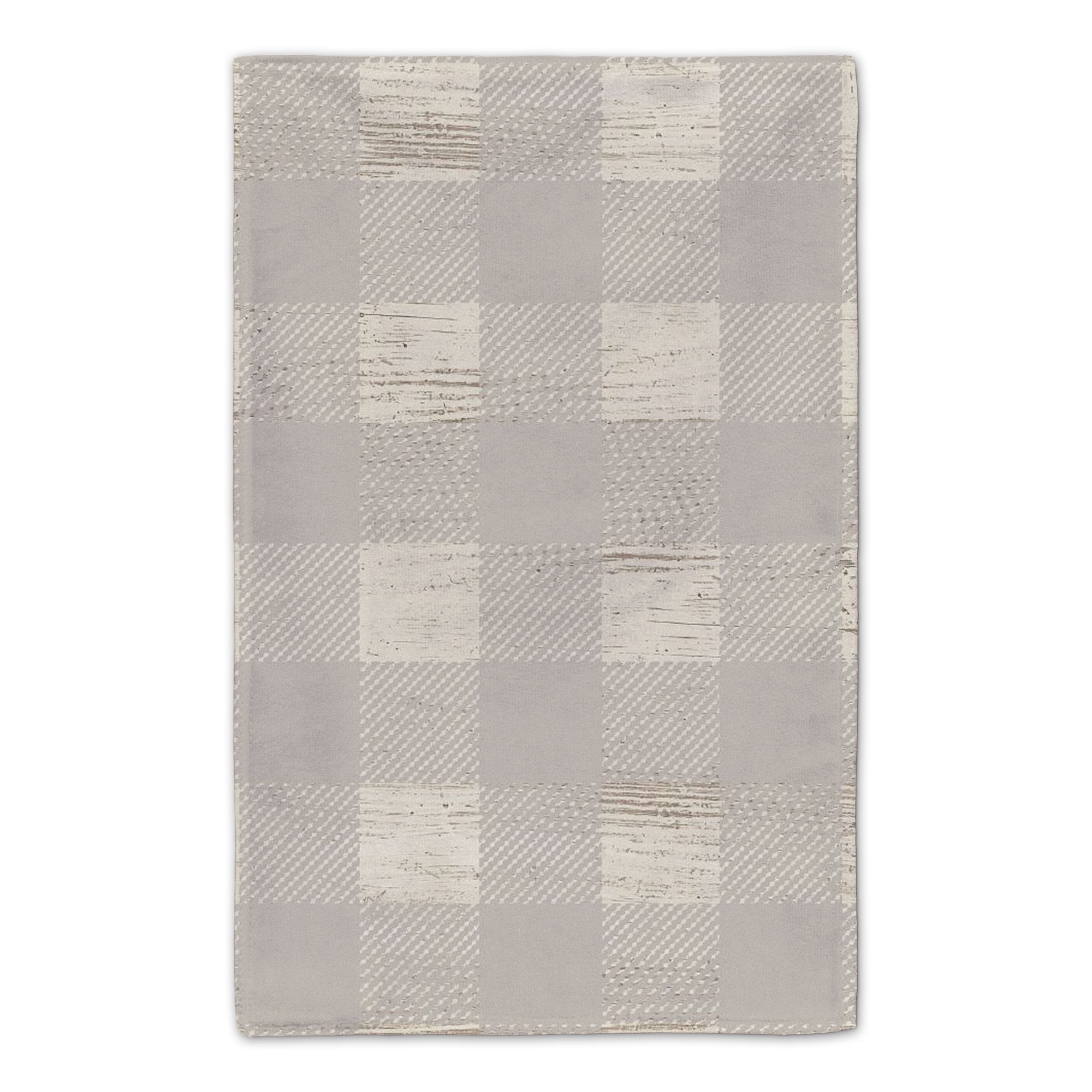 Our Cozy Kitchen Gray Check Tea Towel - Set of 2