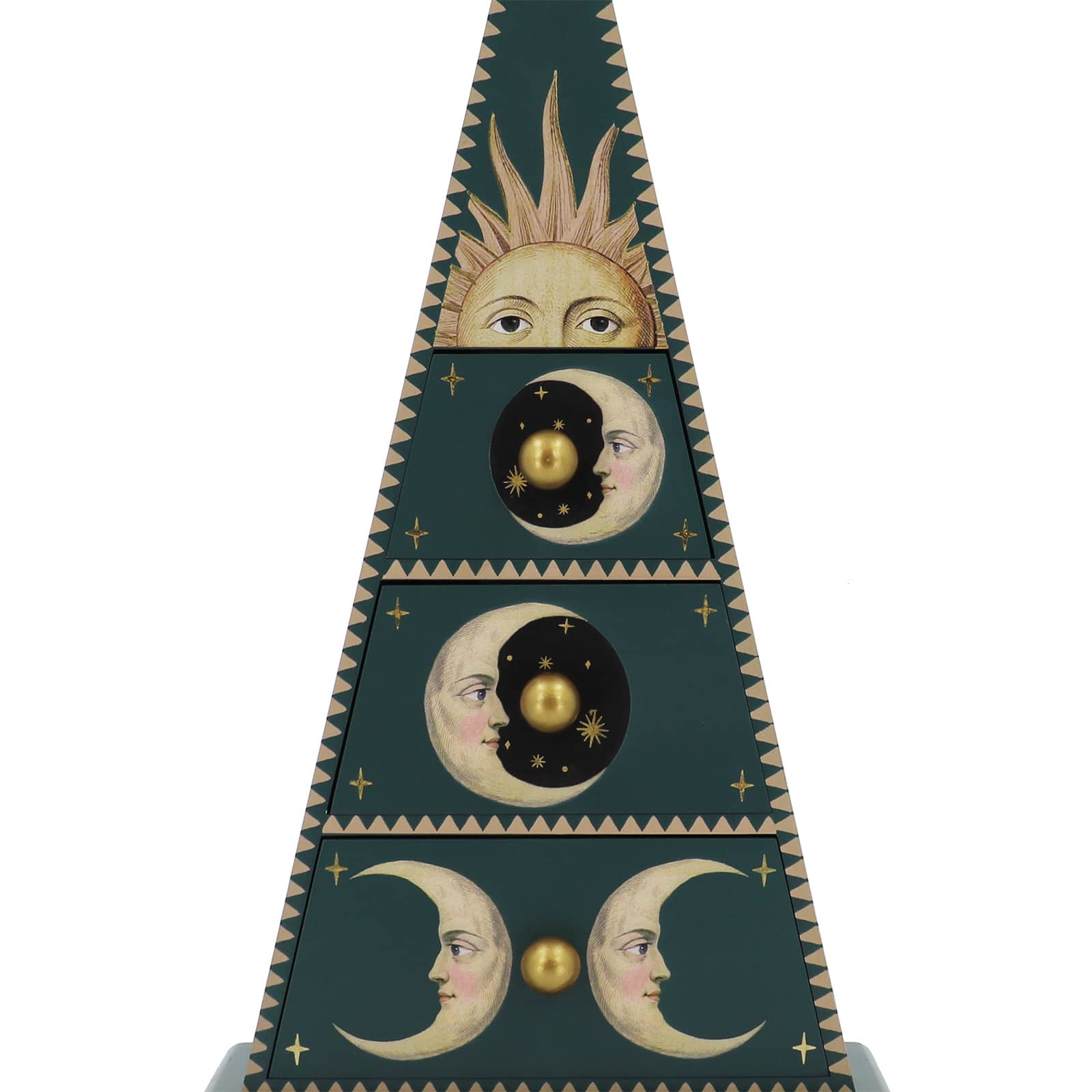 24" Green Moon & Sun Pyramid Tabletop Cabinet by Ashland®