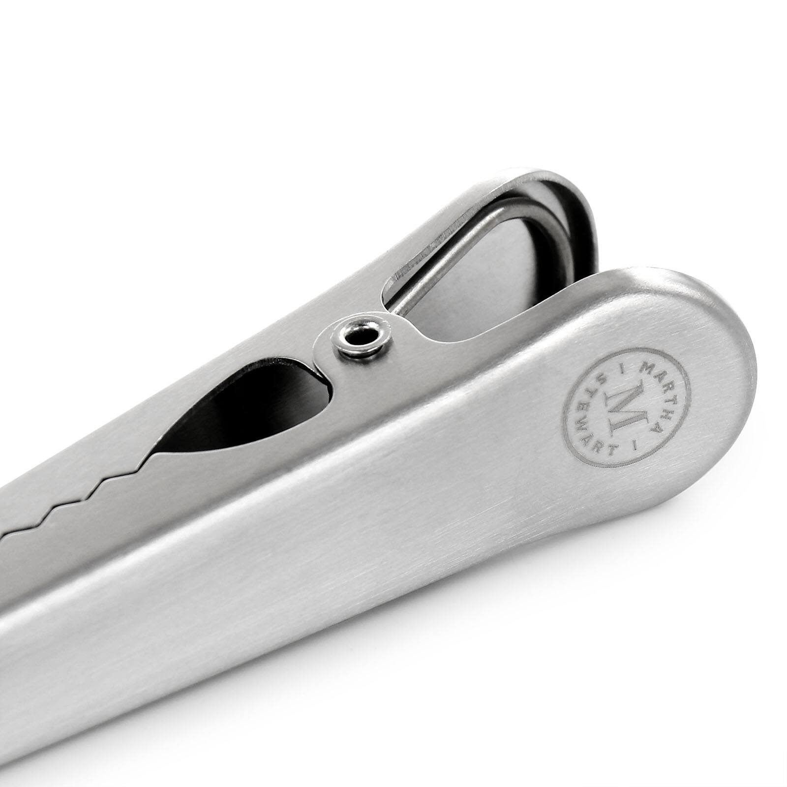 Martha Stewart Silver Stainless Steel Bag Clip Set, 4ct.