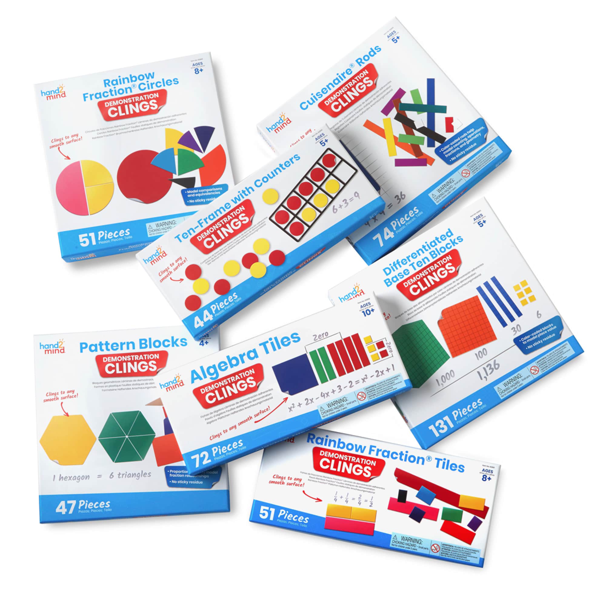 Hand2mind® Math Manipulative Demonstration Clings Bundle