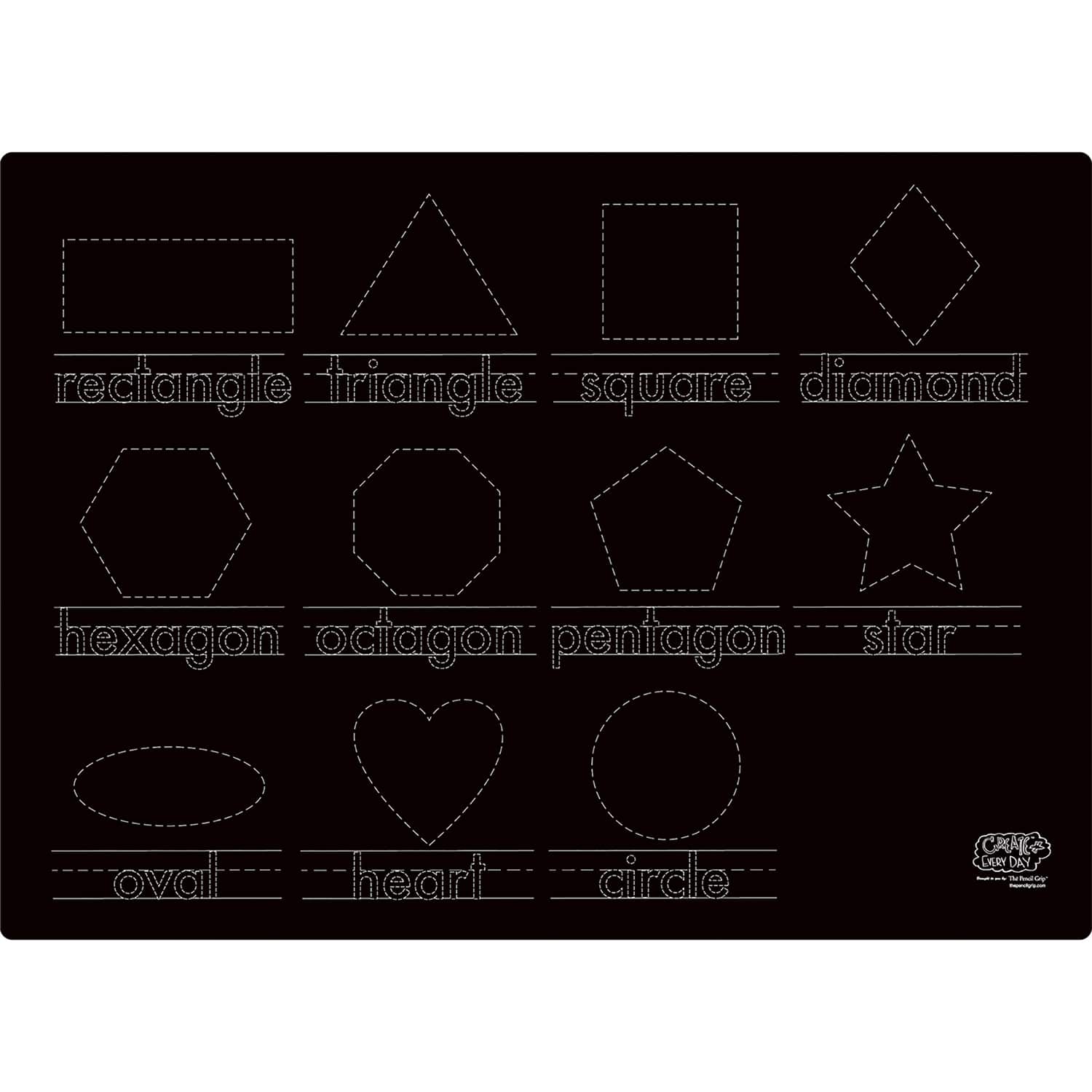 The Pencil Grip 2-Sided Numbers & Shapes Activity Playmats, 6ct.