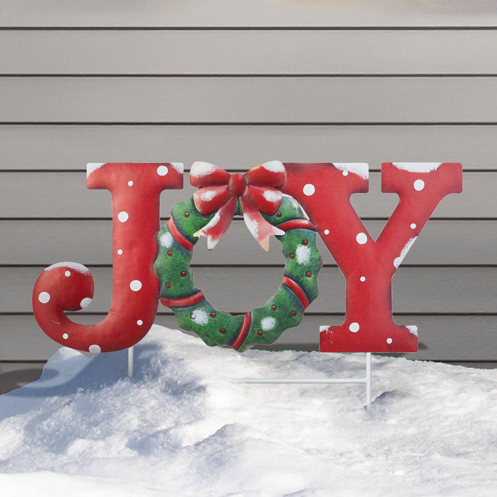Glitzhome® 2ft. Joy Metal Yard Stake