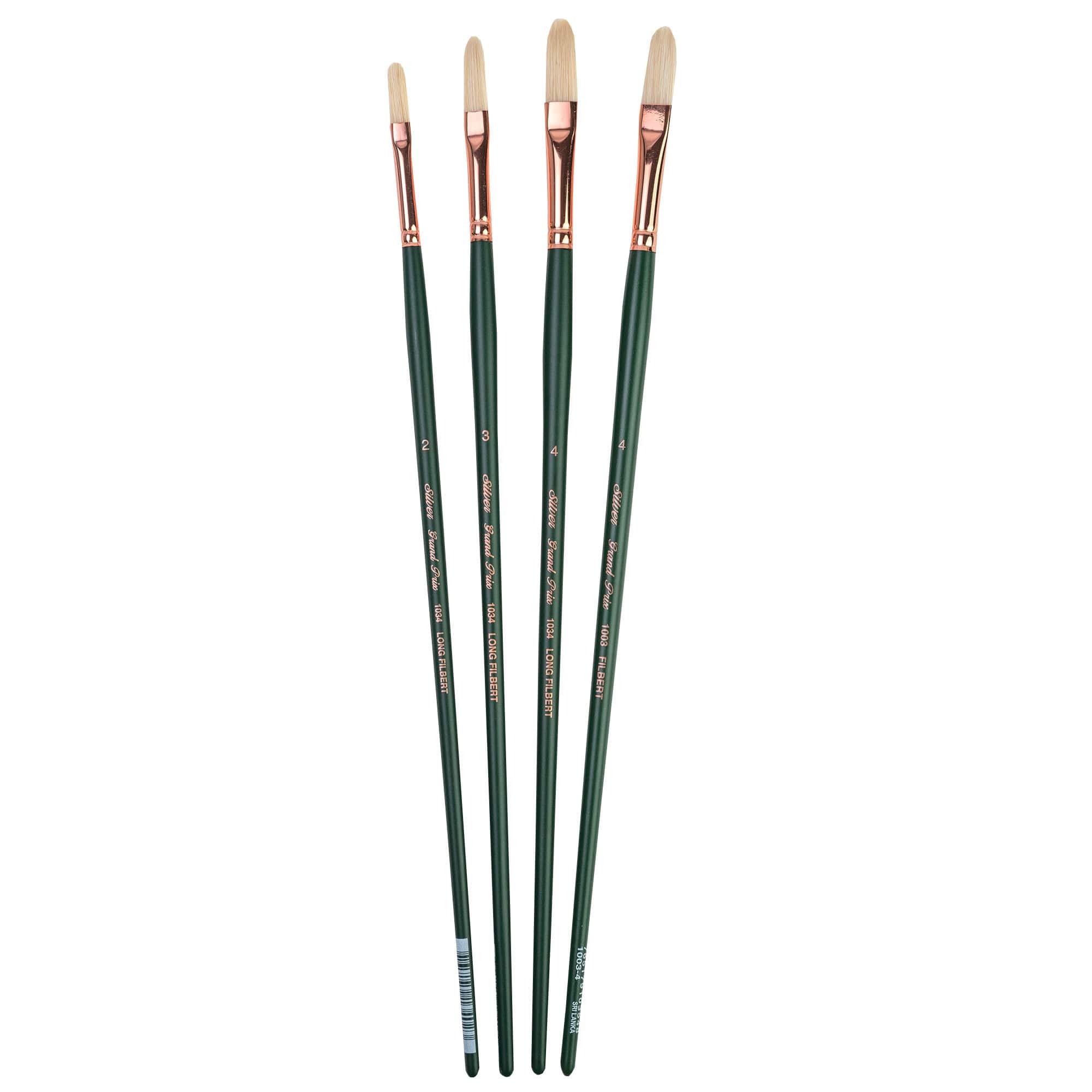 Silver Brush Limited Grand Prix® 4 Piece Long Filberts Brush Set