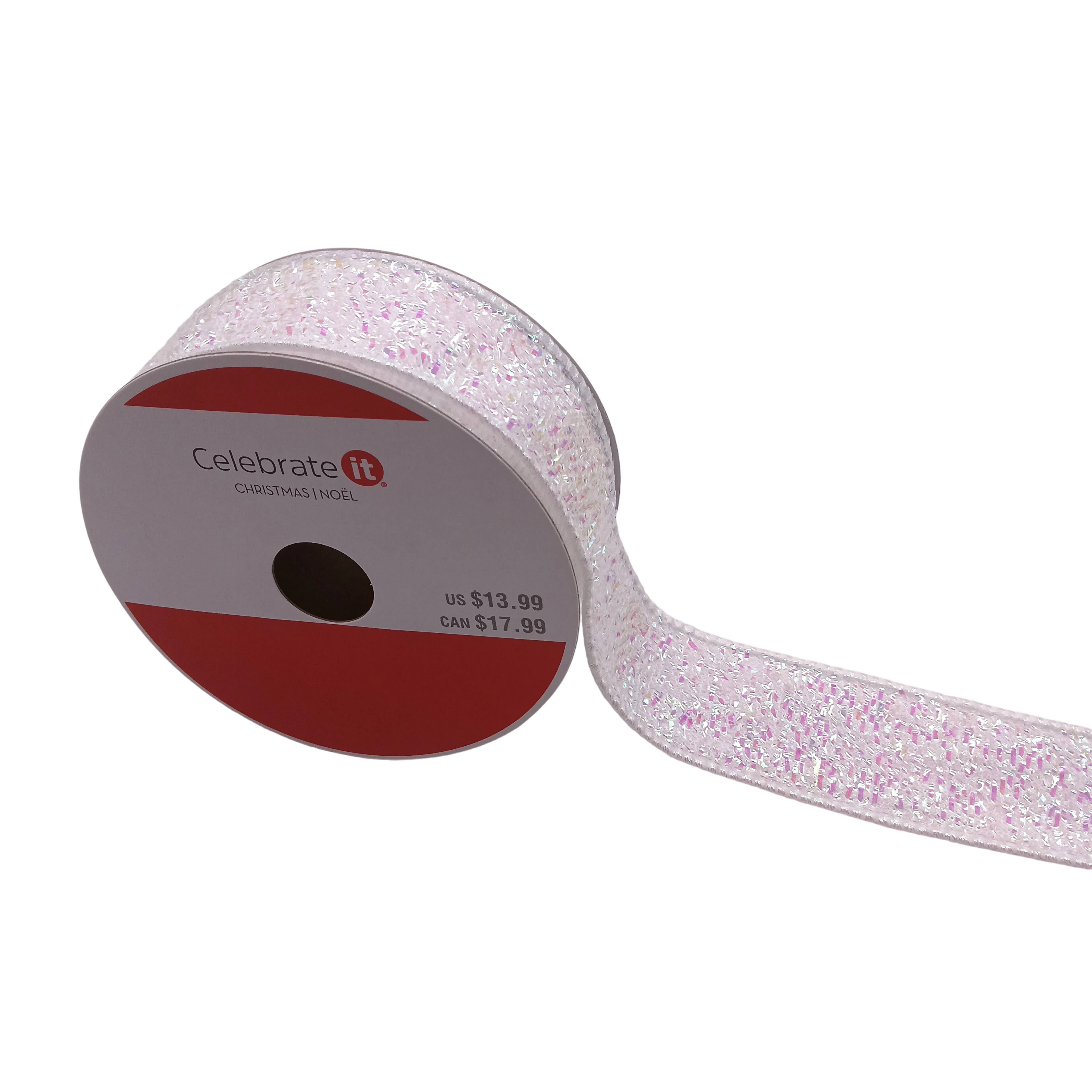 1.5" x 5yd. Iridescent Wired Tinsel Ribbon by Celebrate It®