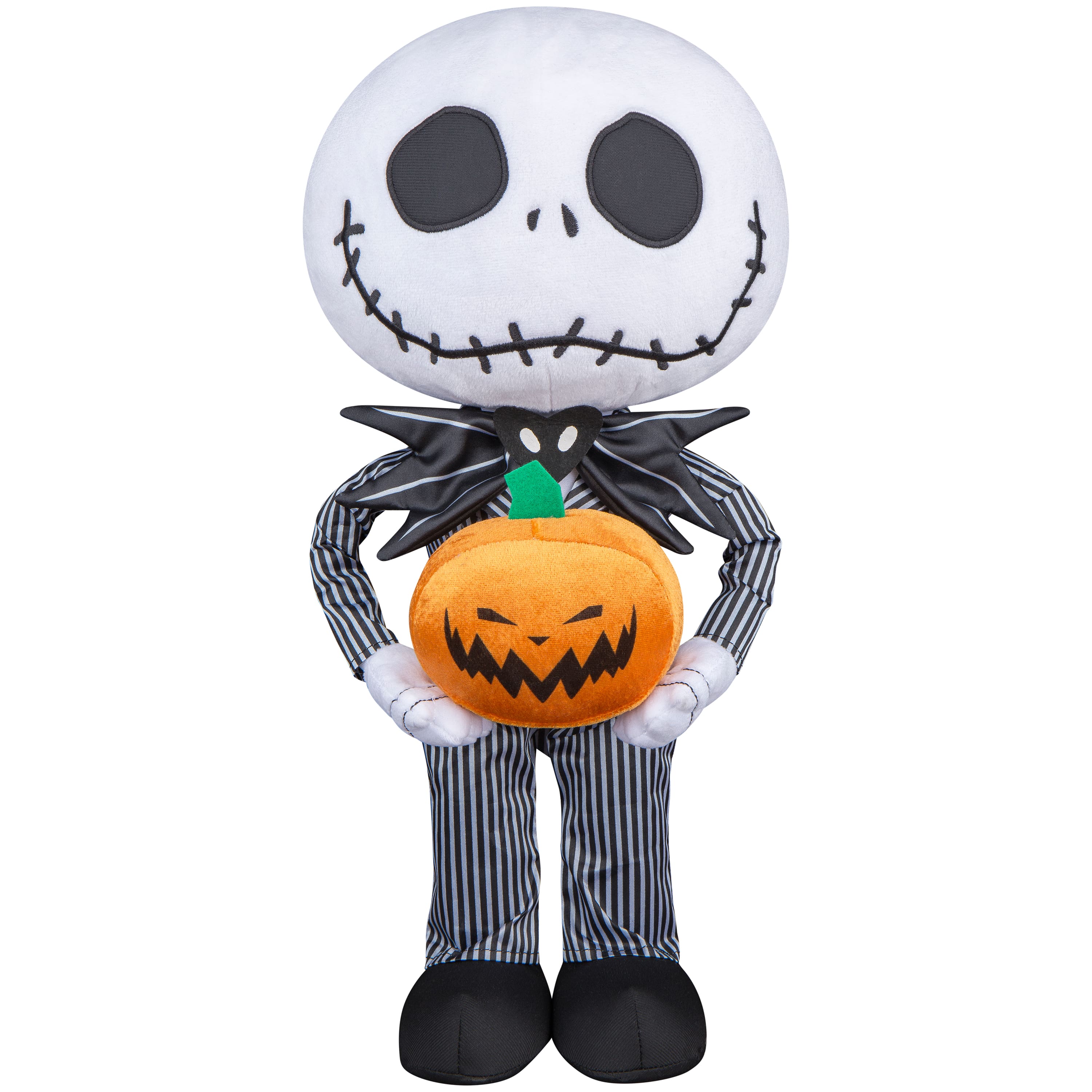 18" Stylized Jack Skellington Halloween Greeter with Jack-o'-Lantern