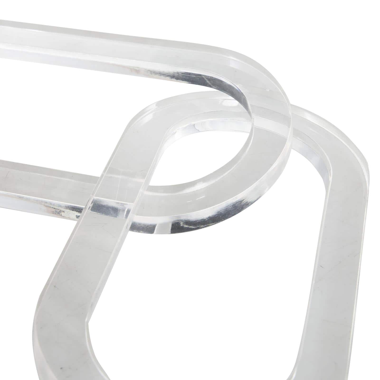 27" Clear Acrylic Plastic Chain Oval Link Sculpture