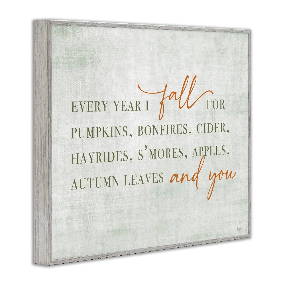 Stupell Industries Every Year Fall Phrase Framed Giclee Art