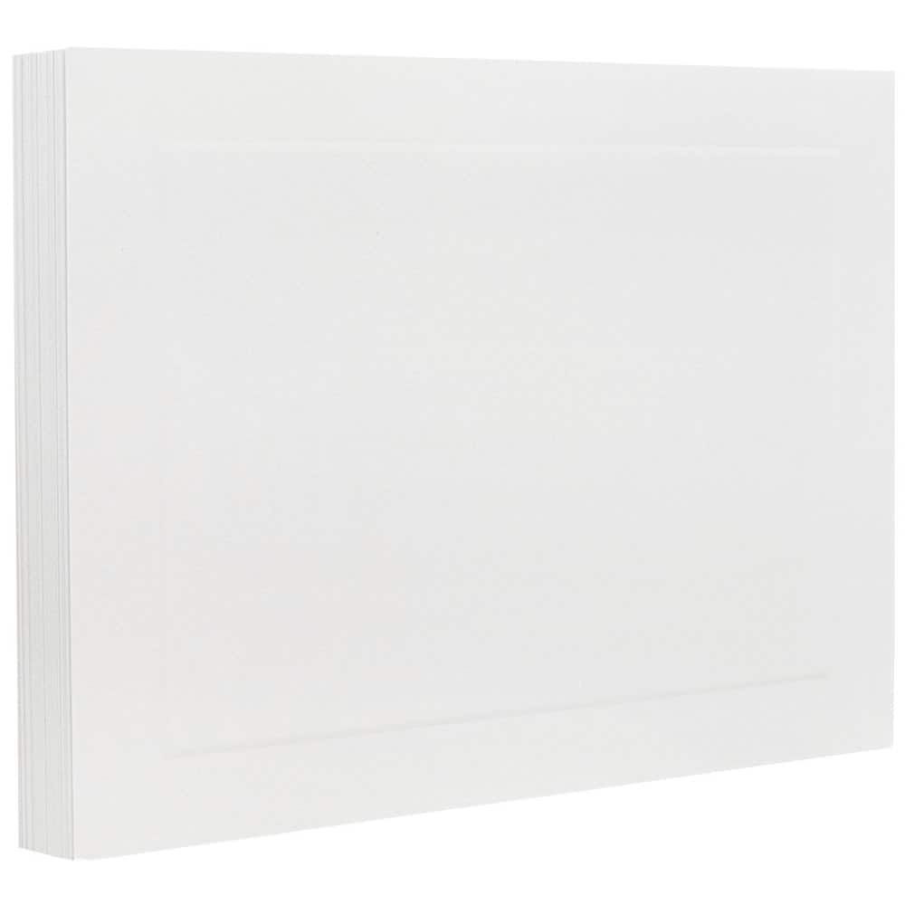 JAM Paper 4.25" x 5.5" White Panel Blank Flat Note Cards