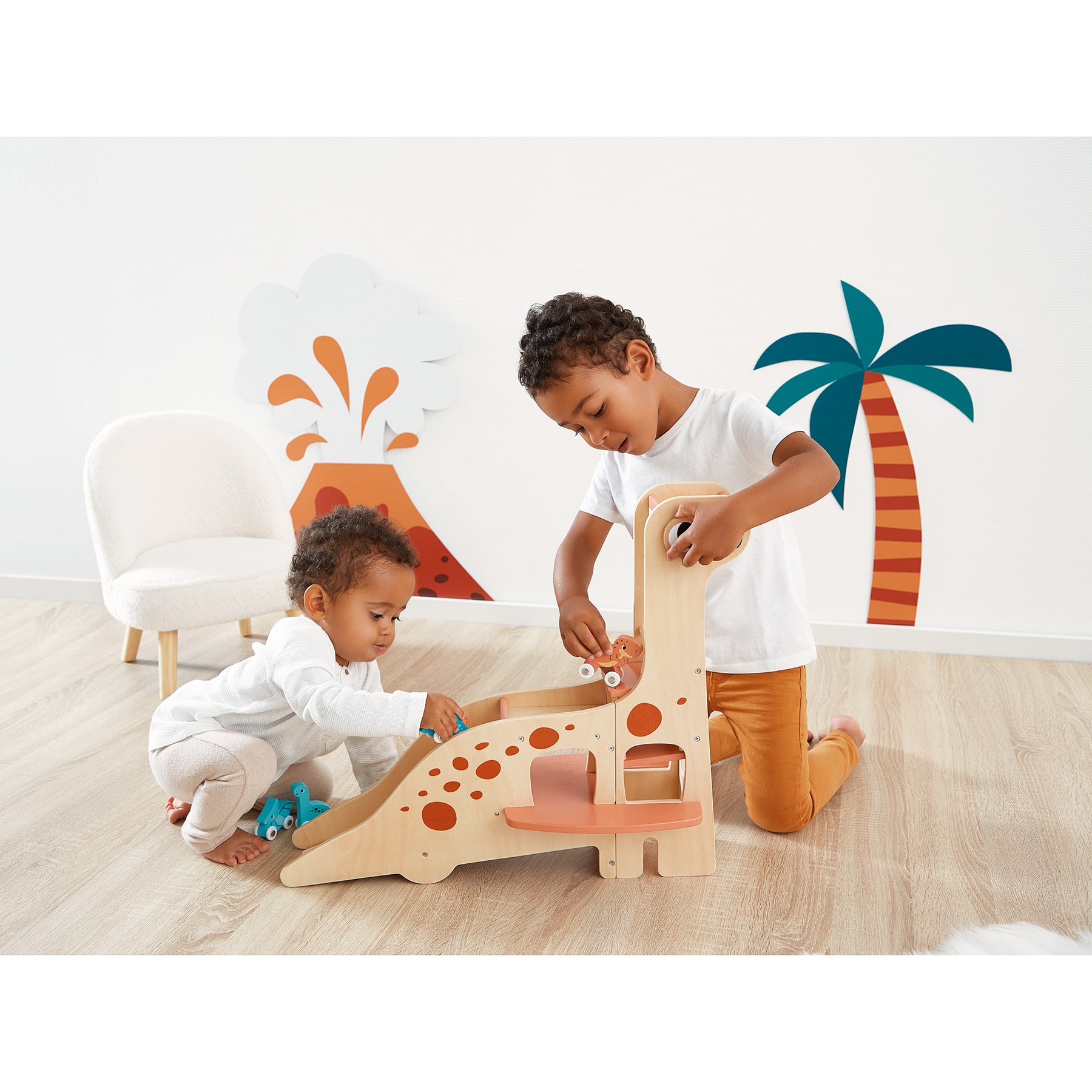 Janod® Dino Garage Toy Set
