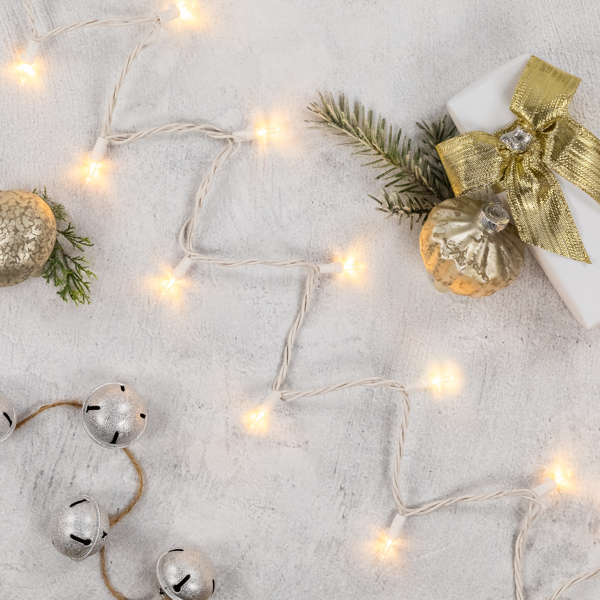 100ct. LED Mini Christmas Lights With White Wire
