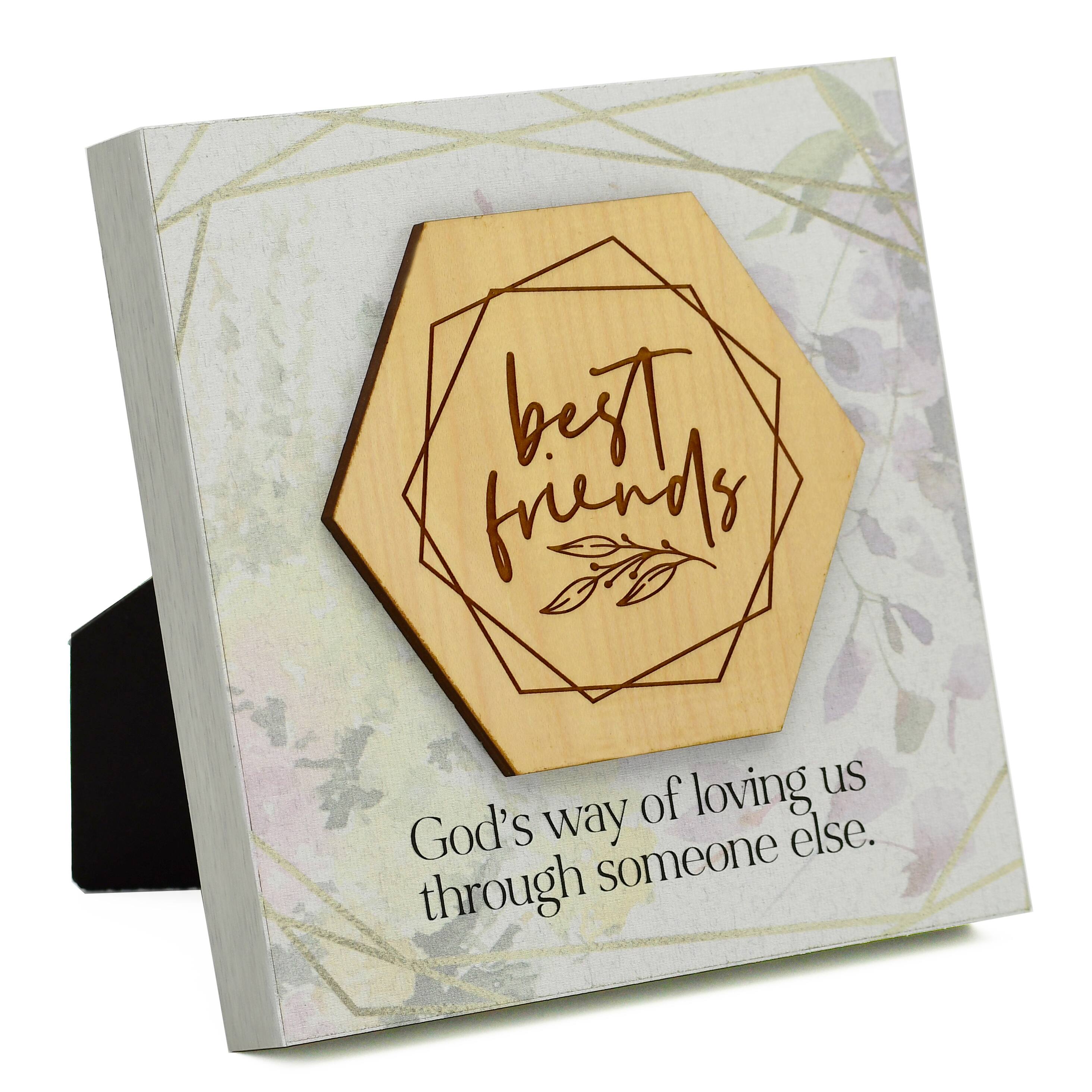 6" Best Friends Wood Plaque
