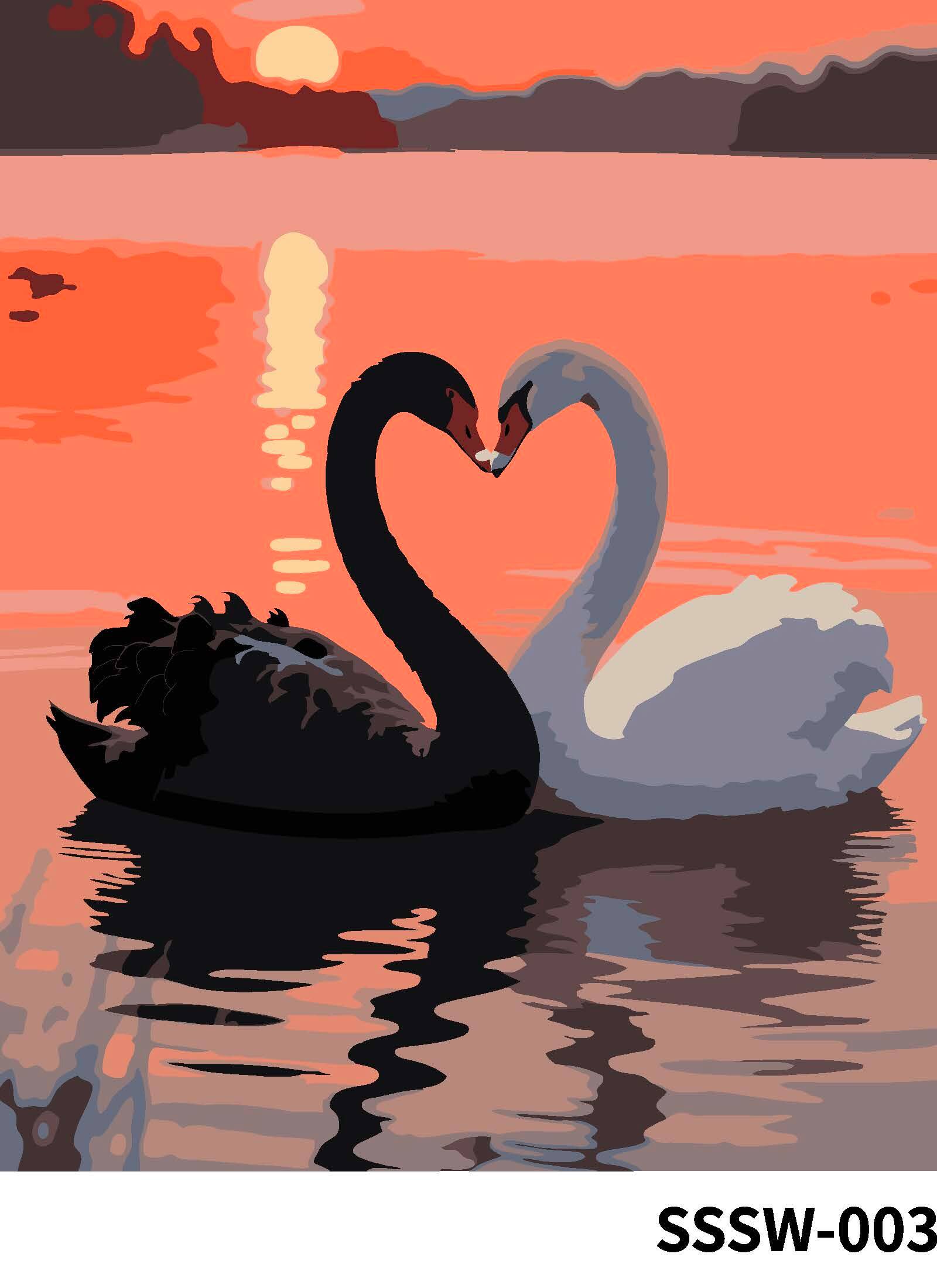 8" x 10" Swans Paint-by-Number Kit by Artist's Loft®