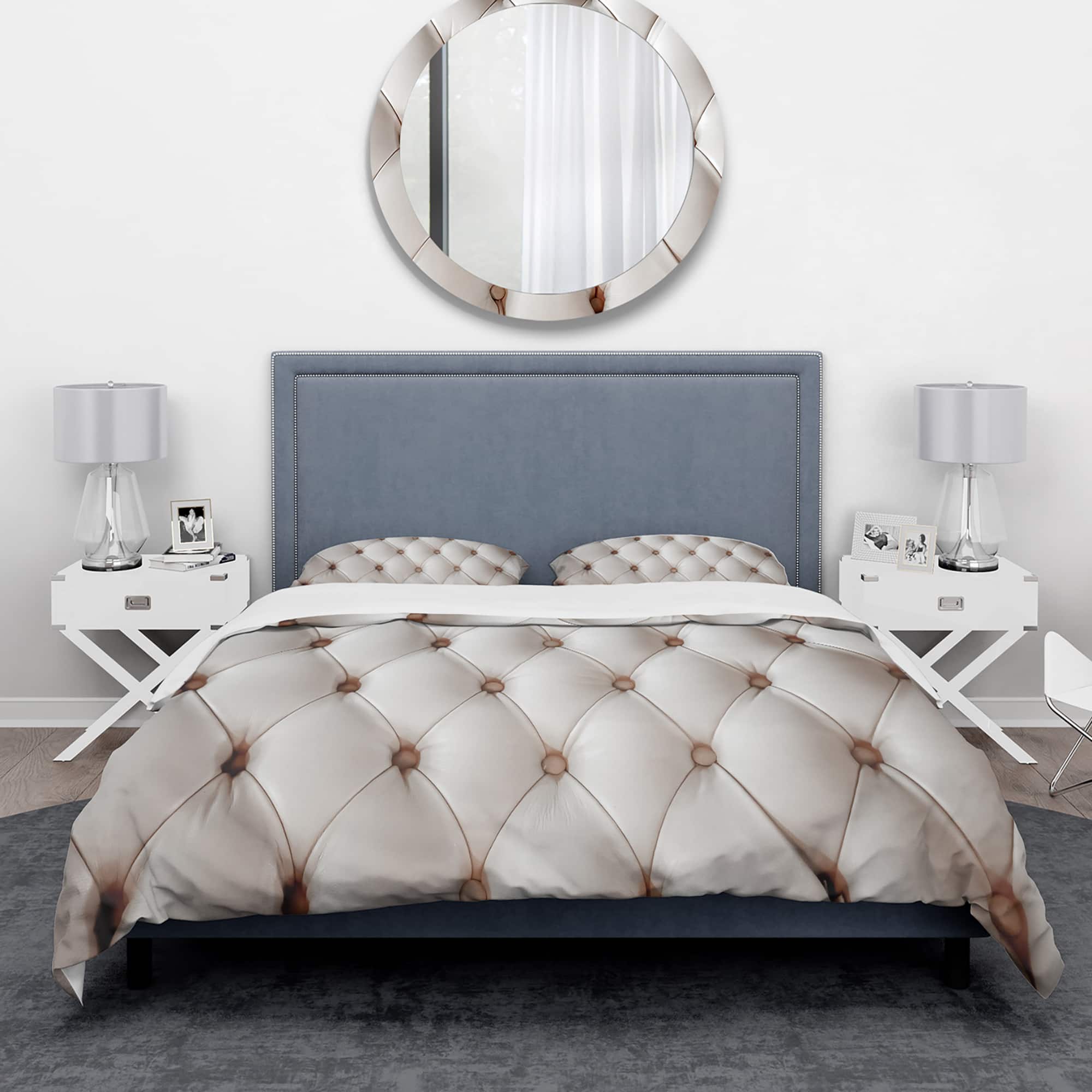 Designart 'Diamond Shaped Leather Couch' Modern & Contemporary Bedding Set - Duvet Cover & Shams