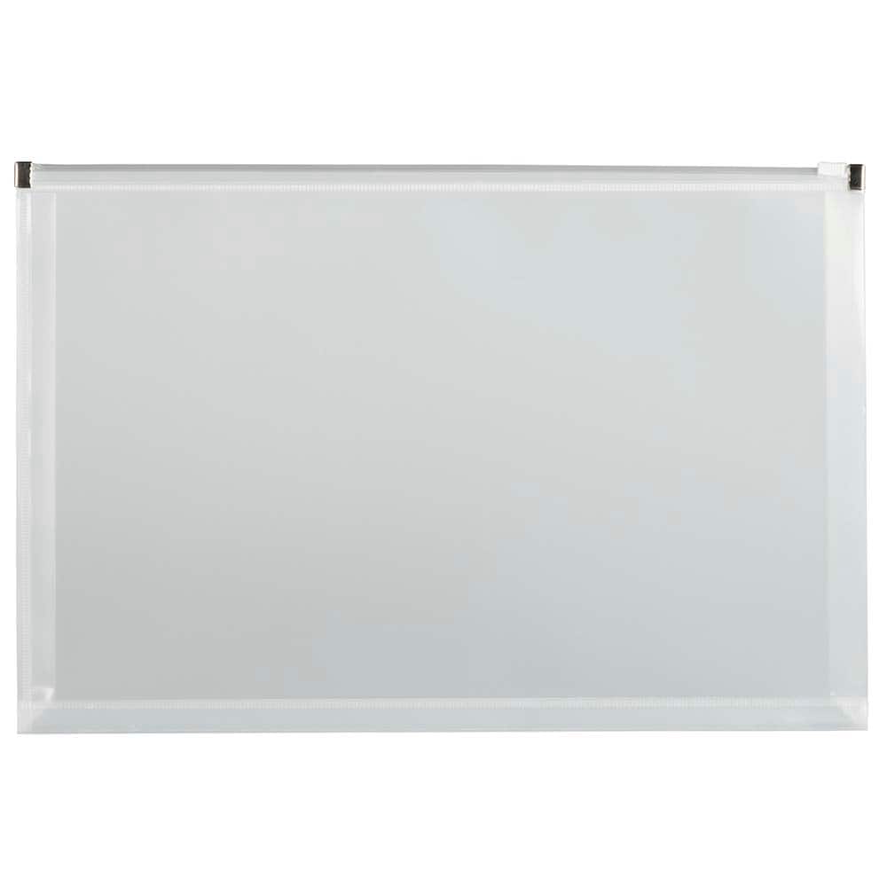 JAM Paper 9.5" x 10.5" Clear Plastic Zip Closure Envelopes, 12ct.
