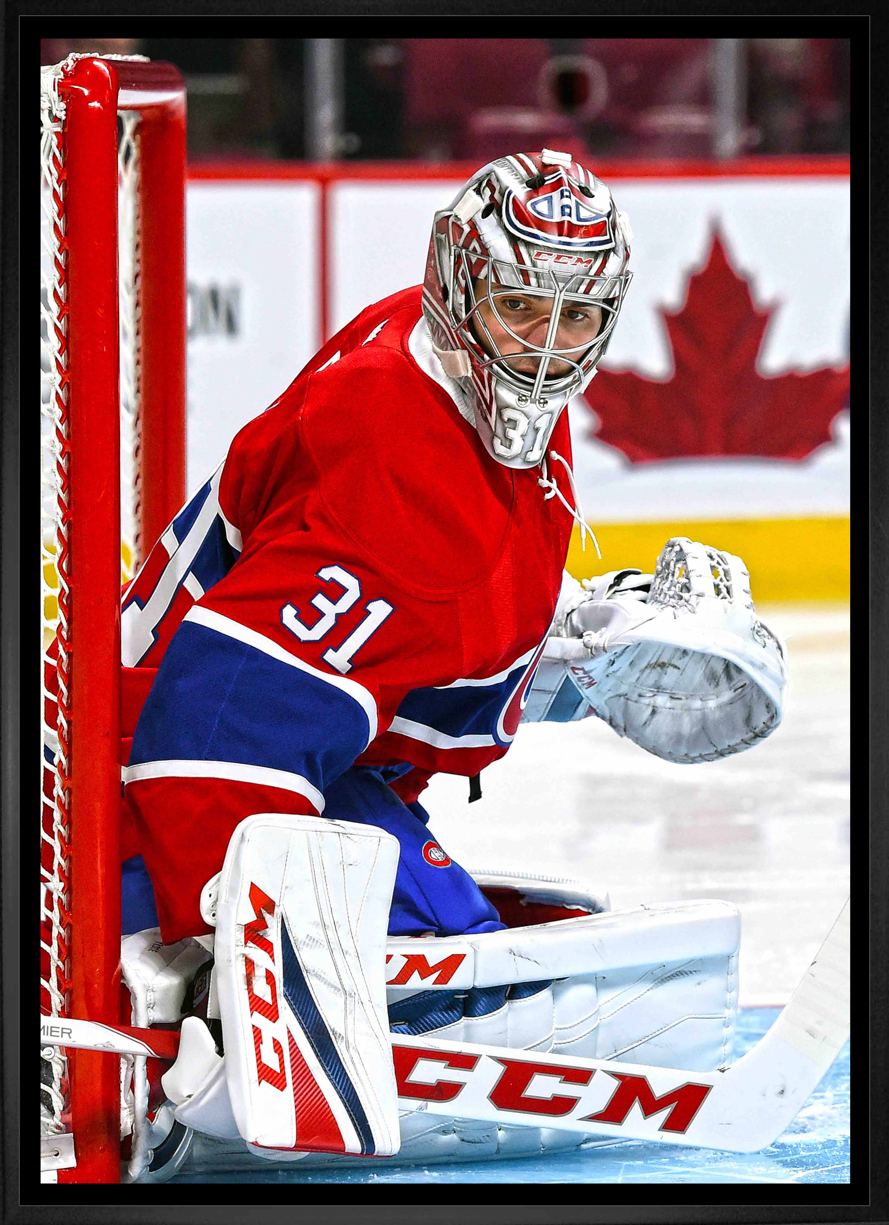 Carey Price Montreal Canadiens Framed 20" x 29" On Post Save Canvas 22.5" x 31.5"