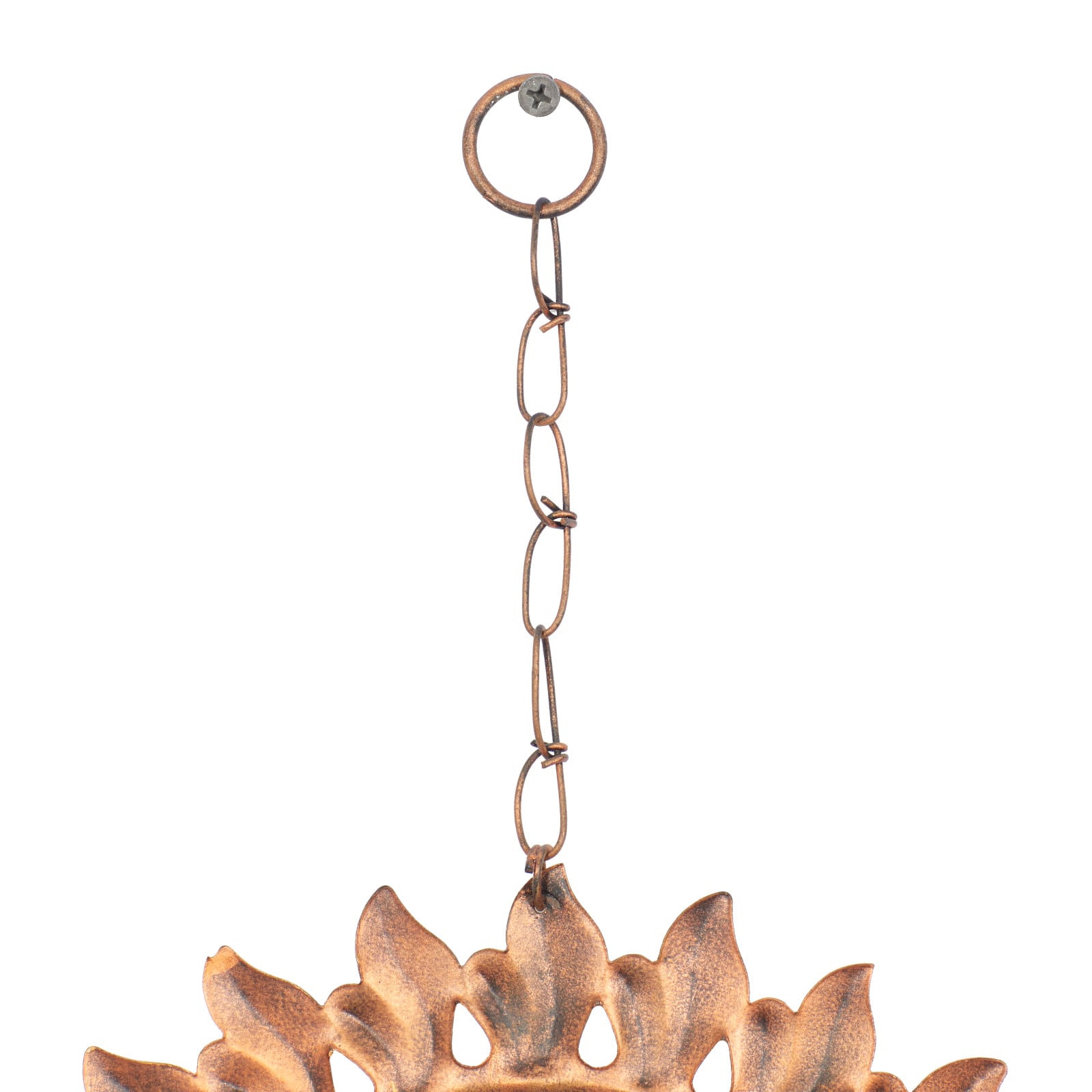 19" Brown Metal Eclectic Sun Wind Chime