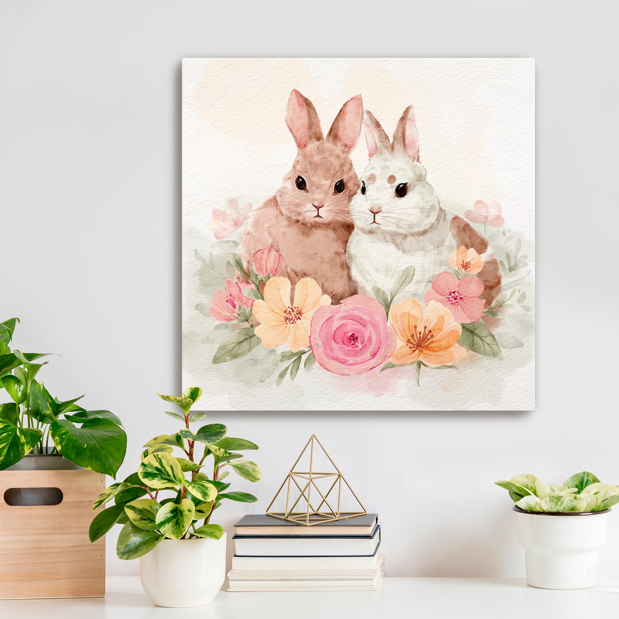 Lumaprints Couple bunny Canvas Giclée Art