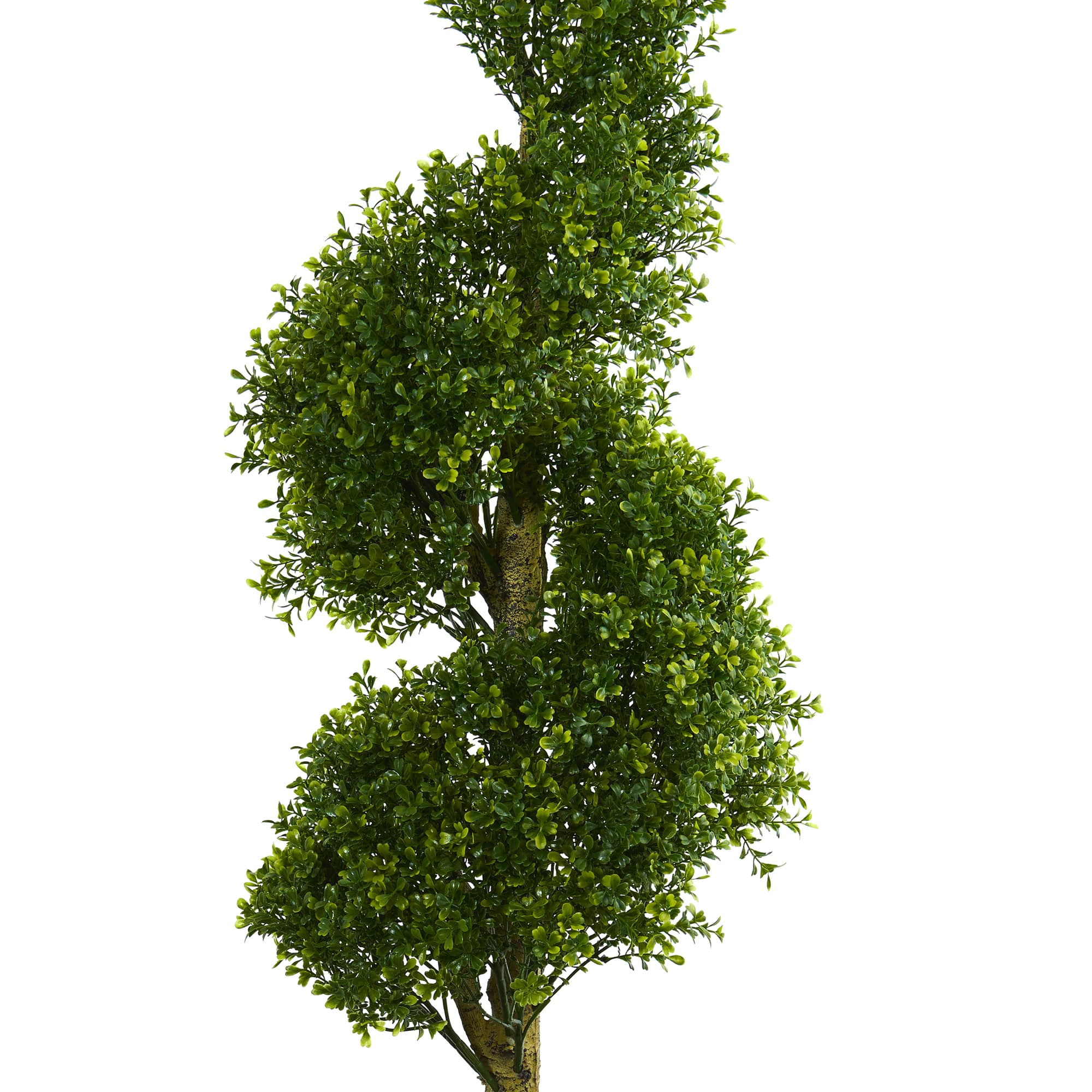 5ft. UV Resistant Boxwood Spiral Topiary Artificial Tree in Slate Planter
