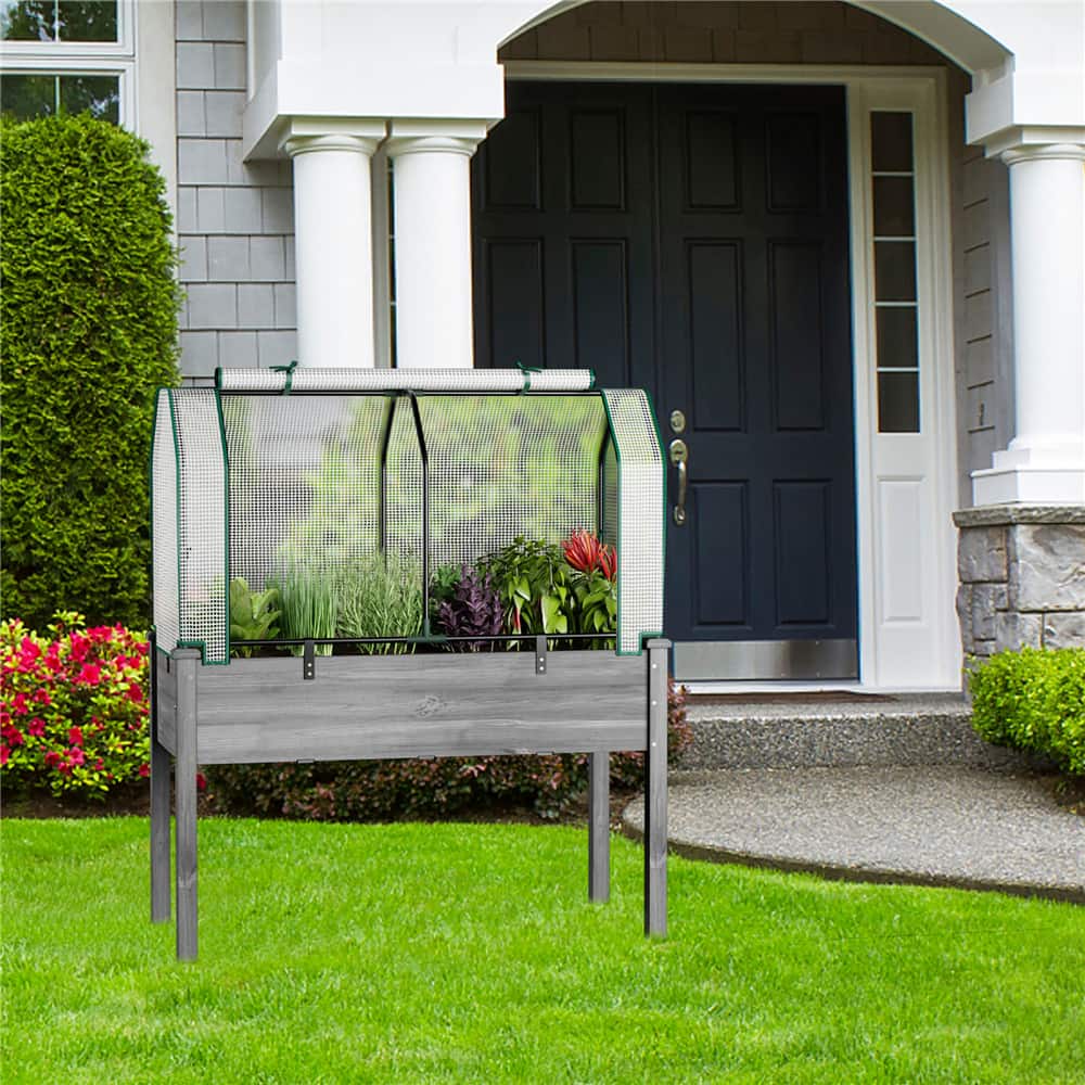 Costway 47" x 24" Portable Mini Greenhouse with 2 Zipper Doors & Ground Stakes