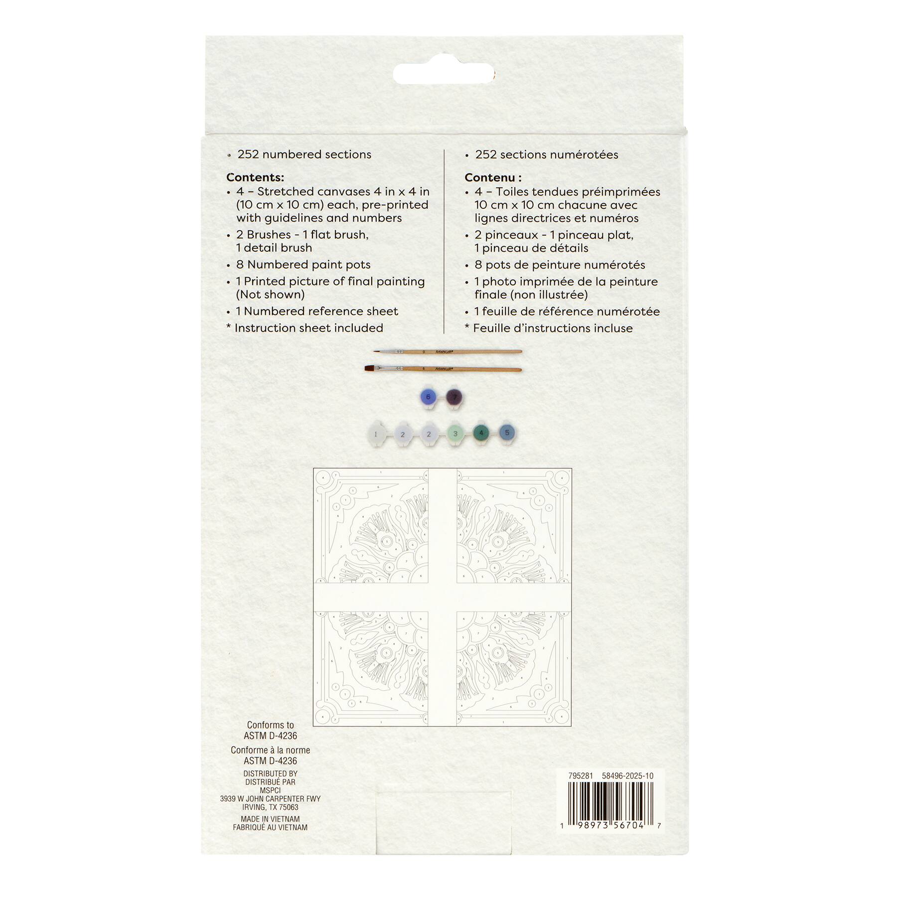 Coastal Tile Paint-by-Number Gallery Mini Kit by Artist's Loft®
