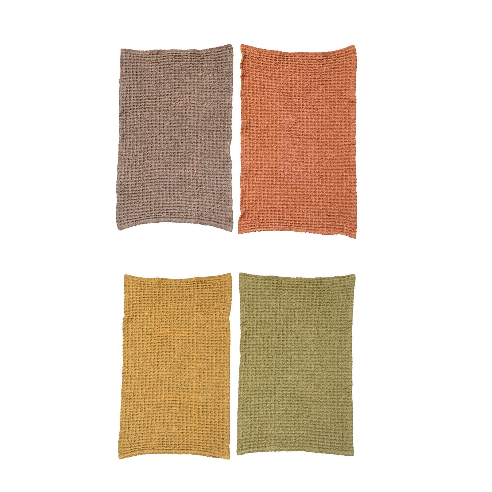 Hello Honey® 30" x 20" Prewashed Cotton Waffle Tea Towels, 4ct.