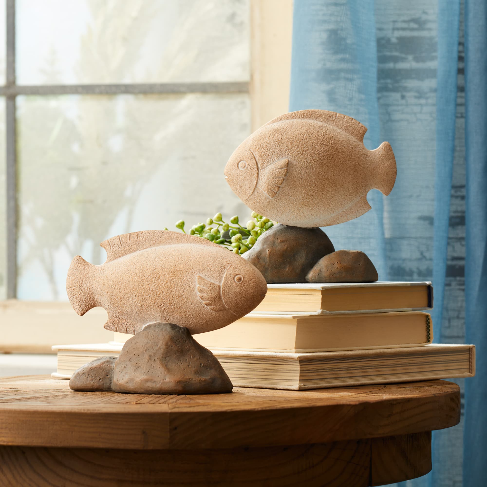 Fish on Rock Décor Set