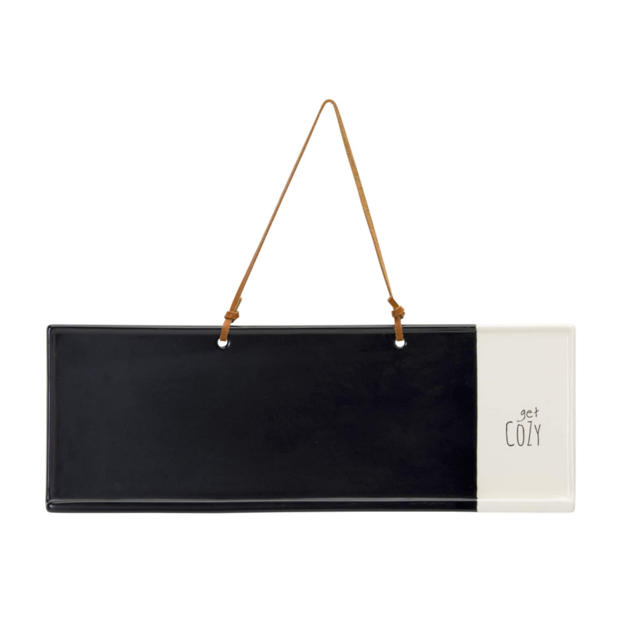 Get Cozy Stoneware Chalkboard Sign Set