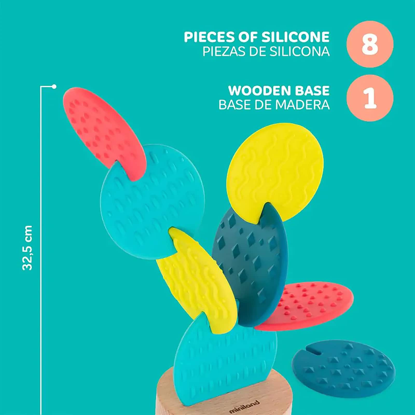 Miniland Educational 12.8" Feel to Learn Sensory Cactus