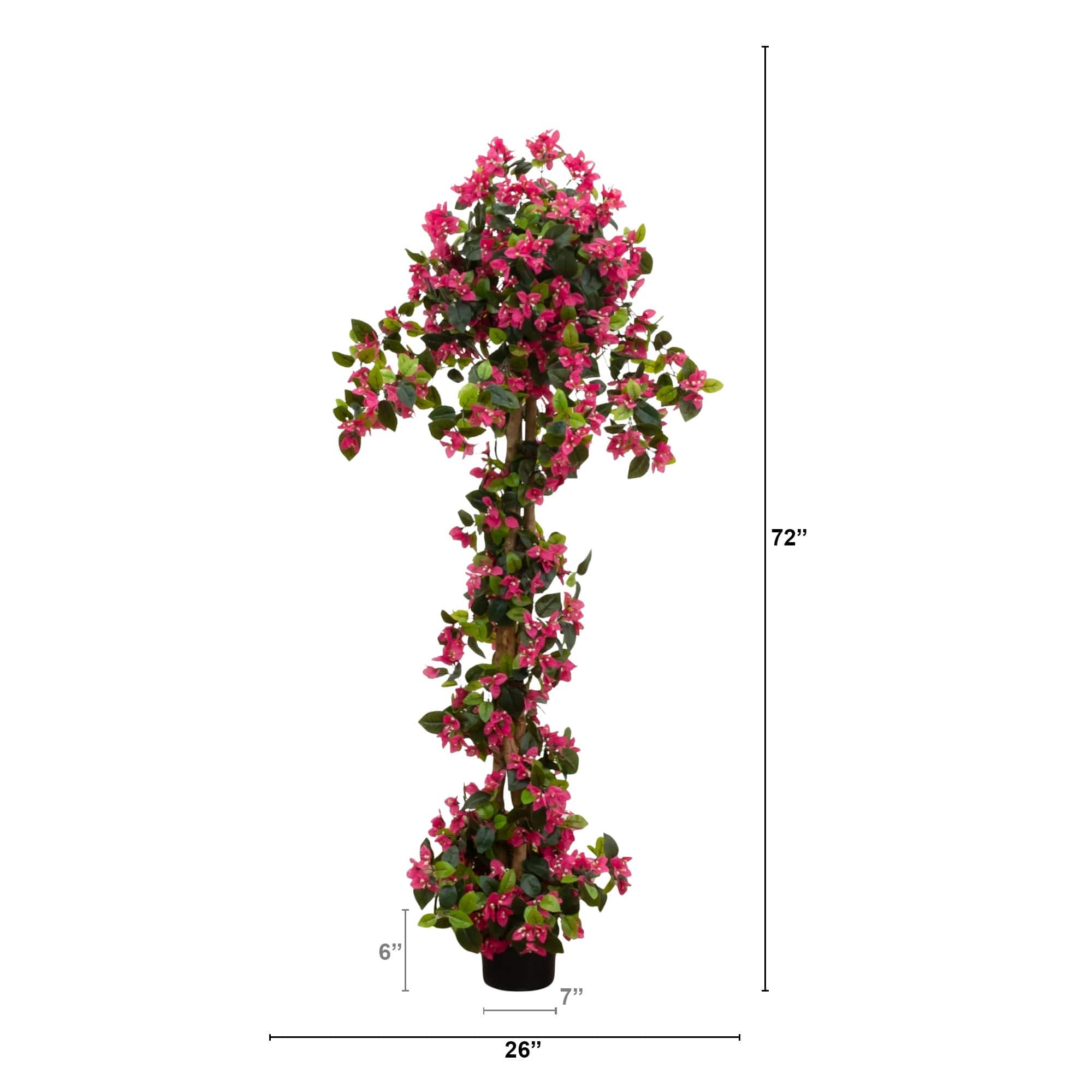 6ft. UV Resistant Artificial Spiral Bougainvillea Tree (Indoor/Outdoor)