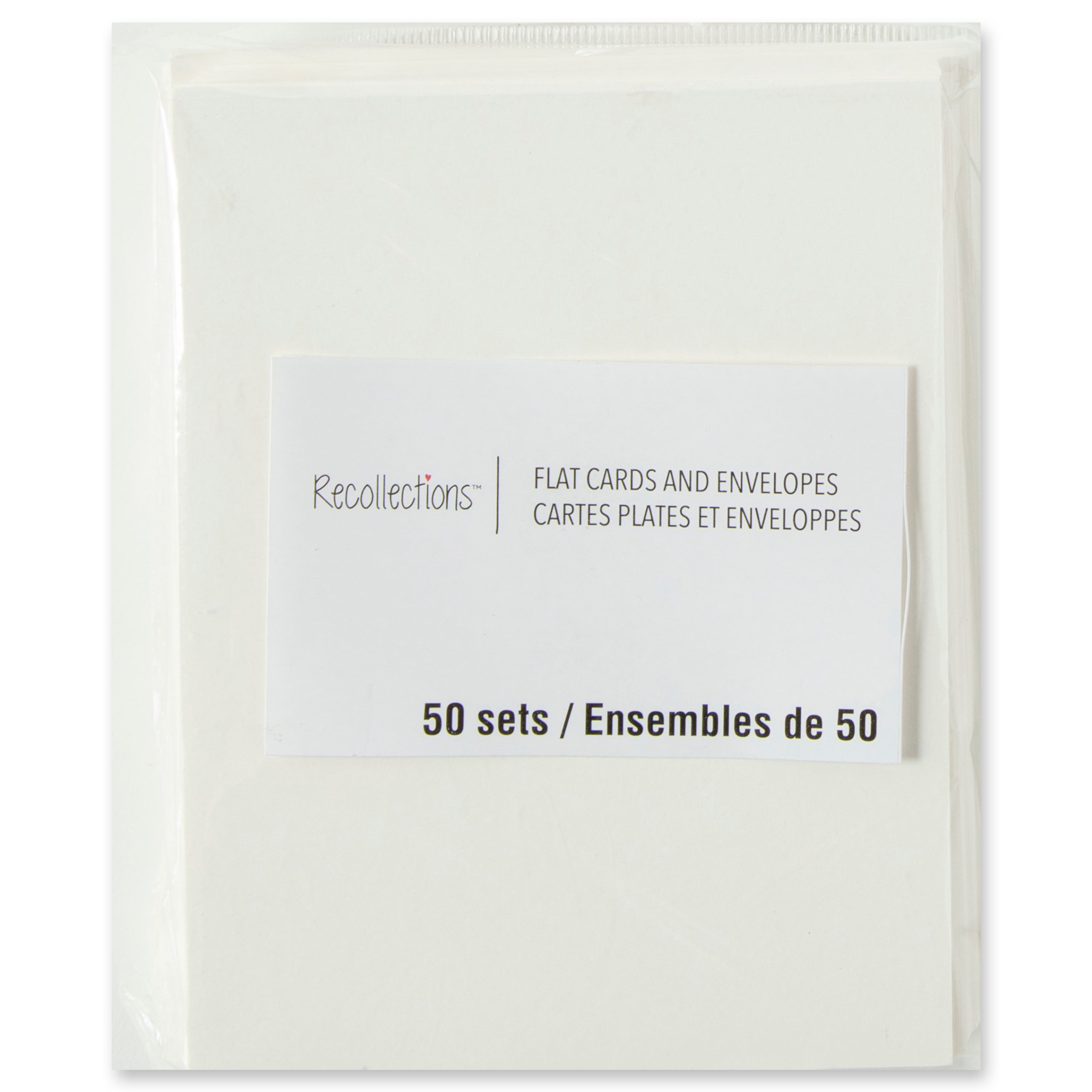 12 Packs: 50 ct. (600 total) 4.25" x 5.5" Ivory Flat Cards & Envelopes by Recollections™