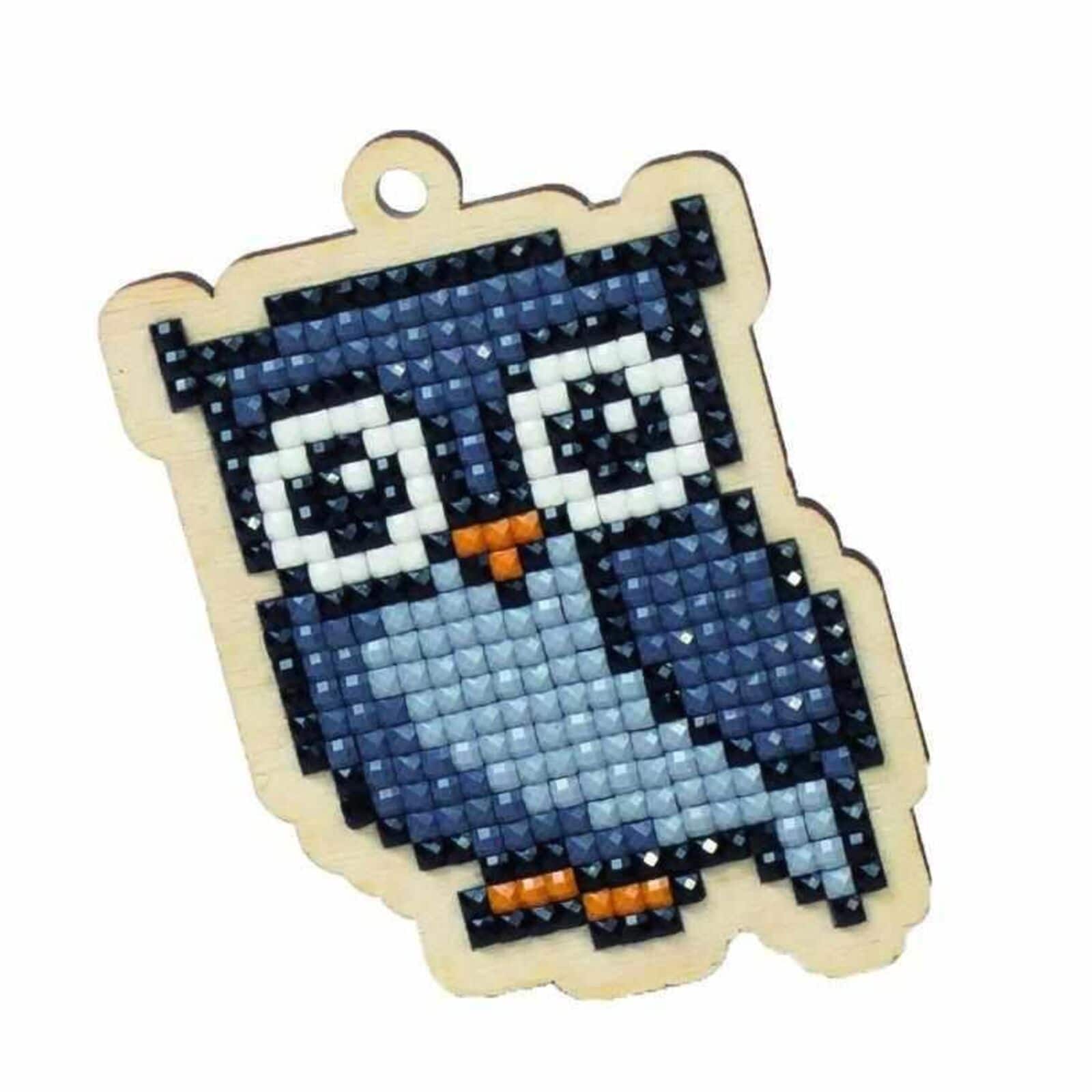 Wizardi Diamond Painting Ornament Kit Grey Owl