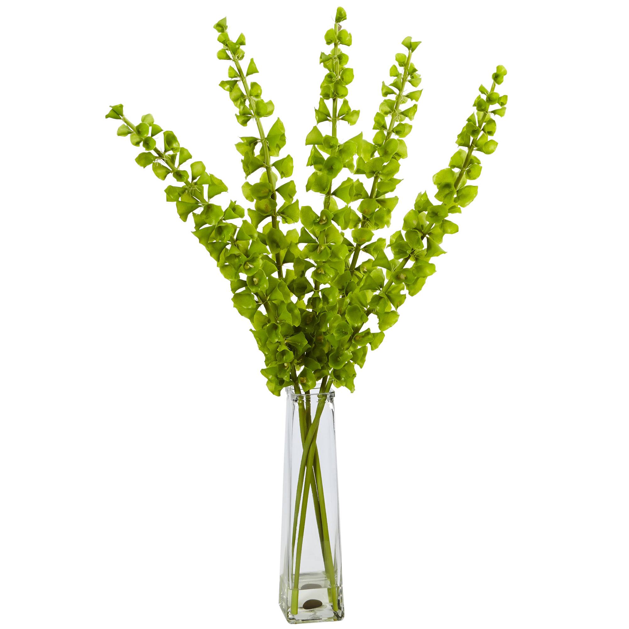 2.5ft. Bells of Ireland Arrangement in Pyramid Glass Vase