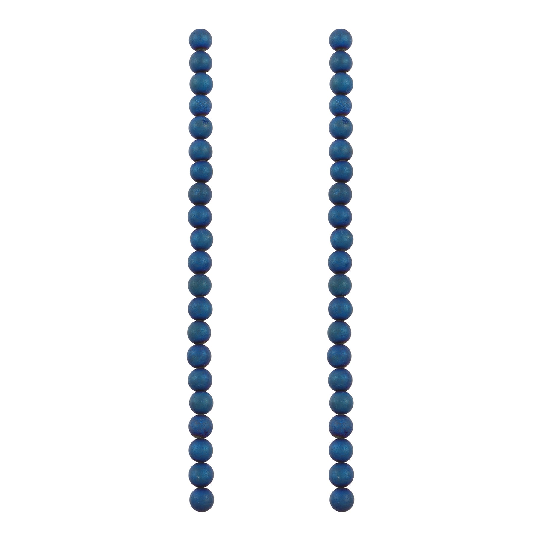 12 Pack: Blue Plated Druzy Agate Round Beads by Bead Landing