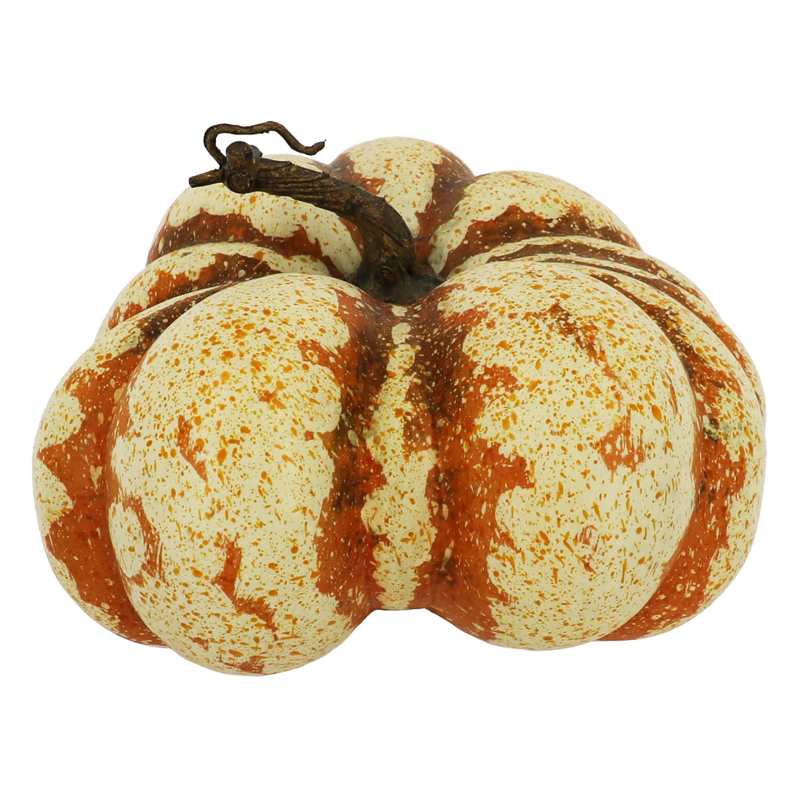 9" Cream & Speckled Orange Decorative Pumpkin by Ashland®