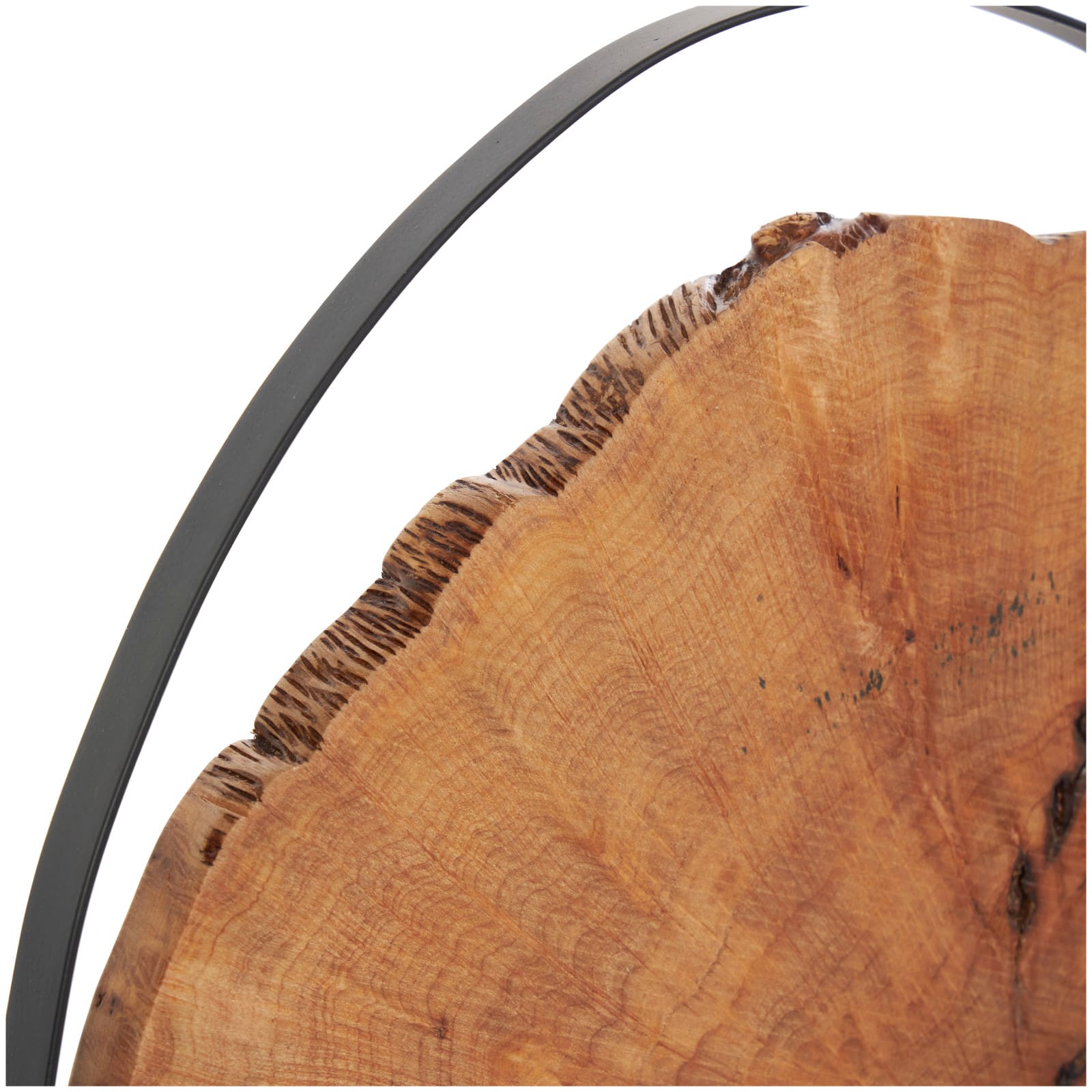 Brown Wood Abstract Slab Sculpture Set