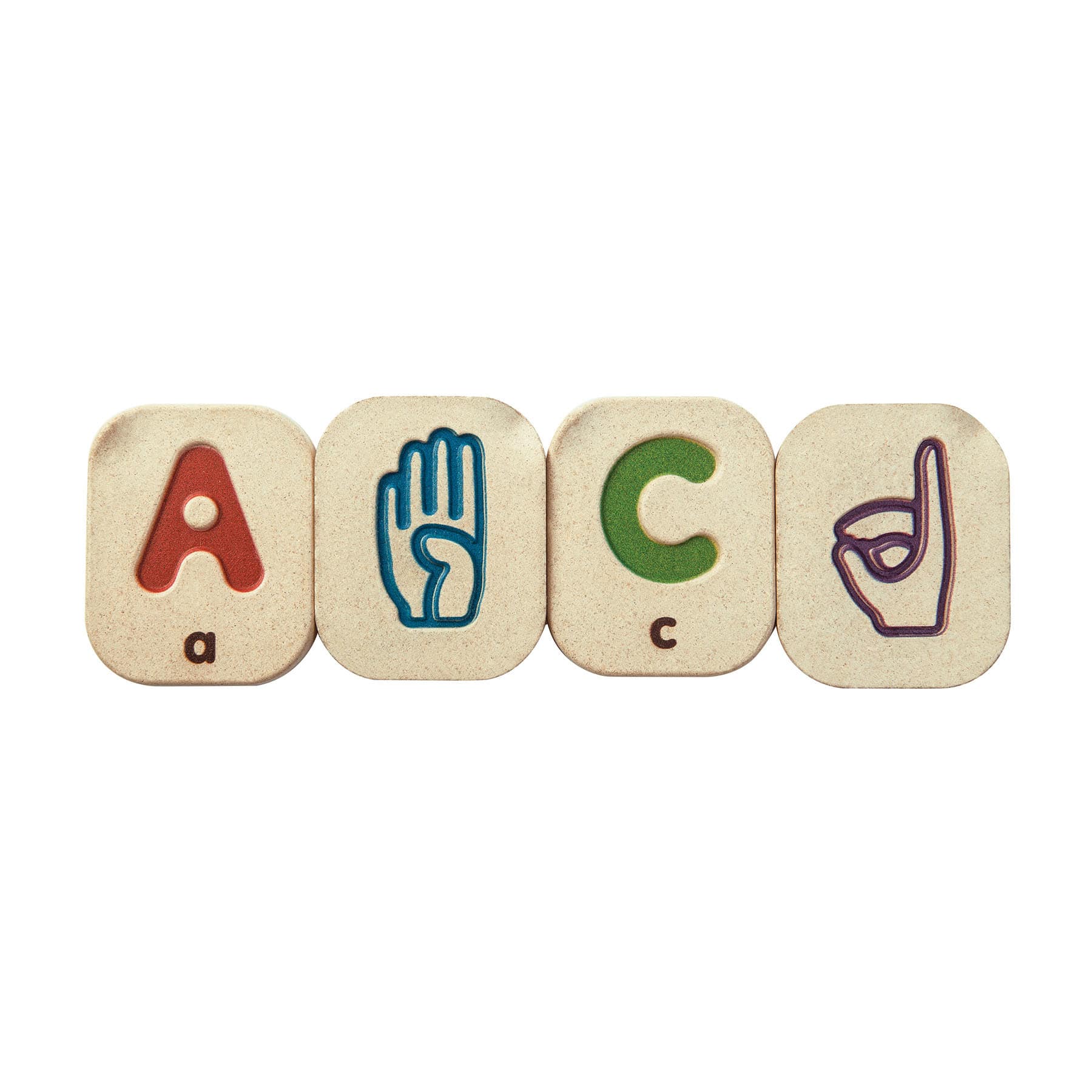 PlanToys Hand Sign Alphabet A-Z Wooden Tiles Set